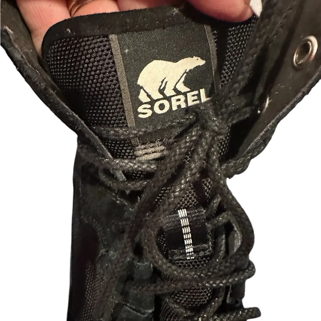 SOREL CARIBOU WOMENS BLACK SUEDE ANKLE WATERPROOF SHOE BOOTS 8 - Image 6