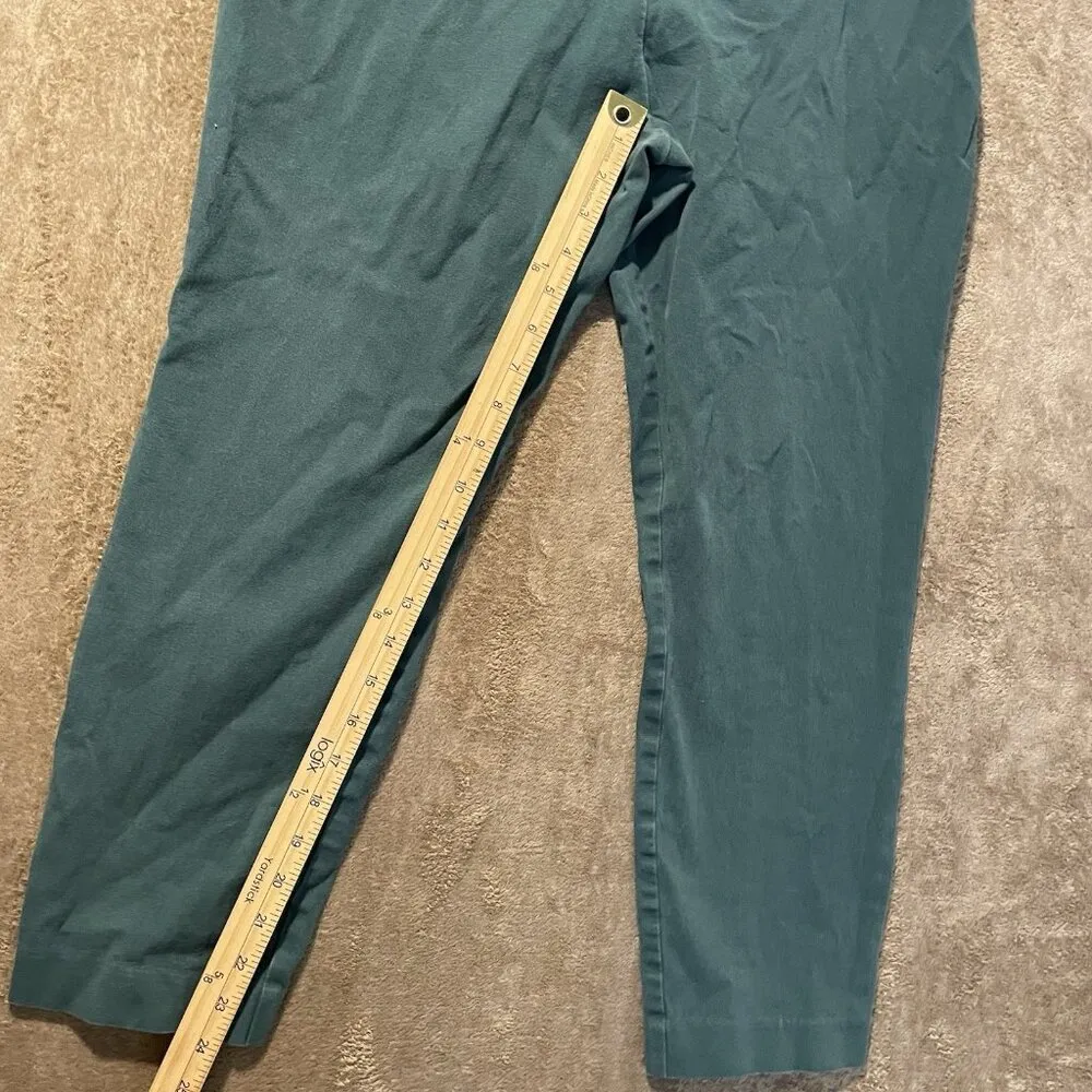 A New Day Pants Womens 12 Waistband PullOn Turquoise Ankle Stretch High Rise Zip - Image 7