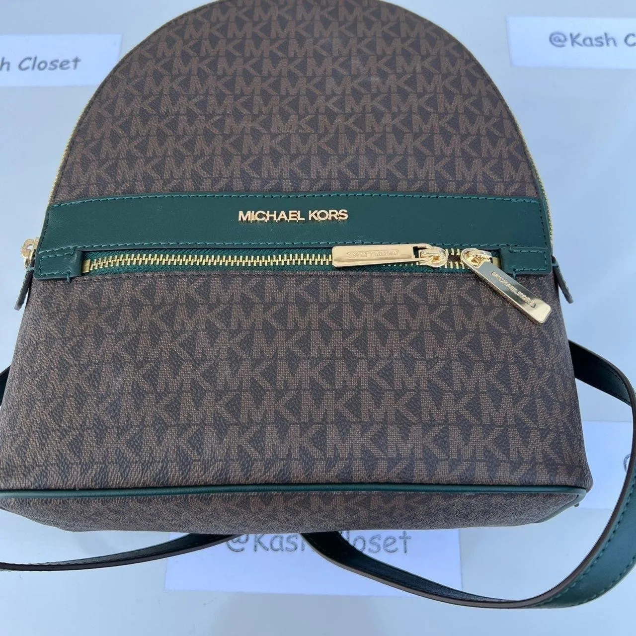 Michael Kors  Racing Green Kenly Backpack - Image 6