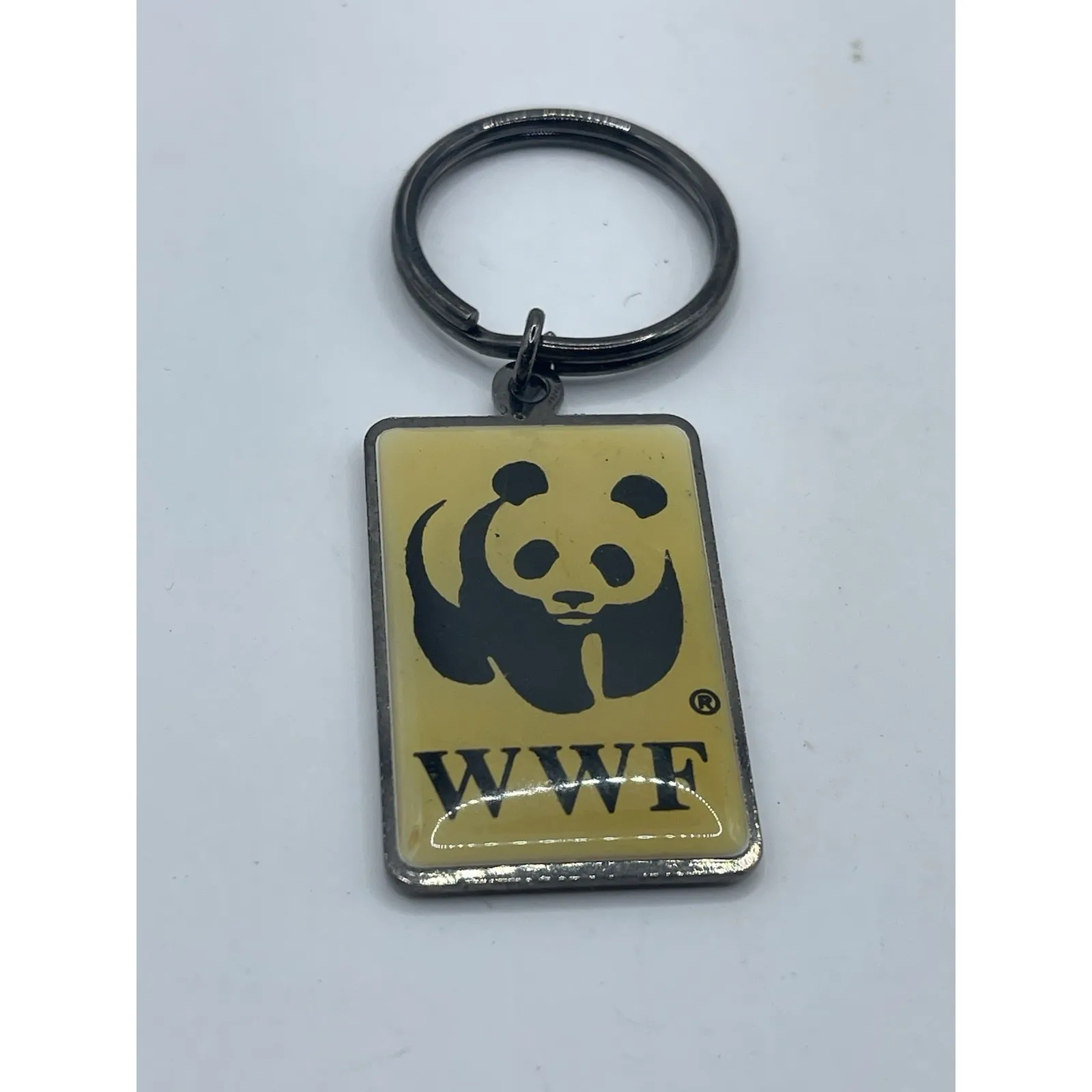 Vintage Button Keychain Saving Life On Earth Environmental Earth Day Blue - Image 2