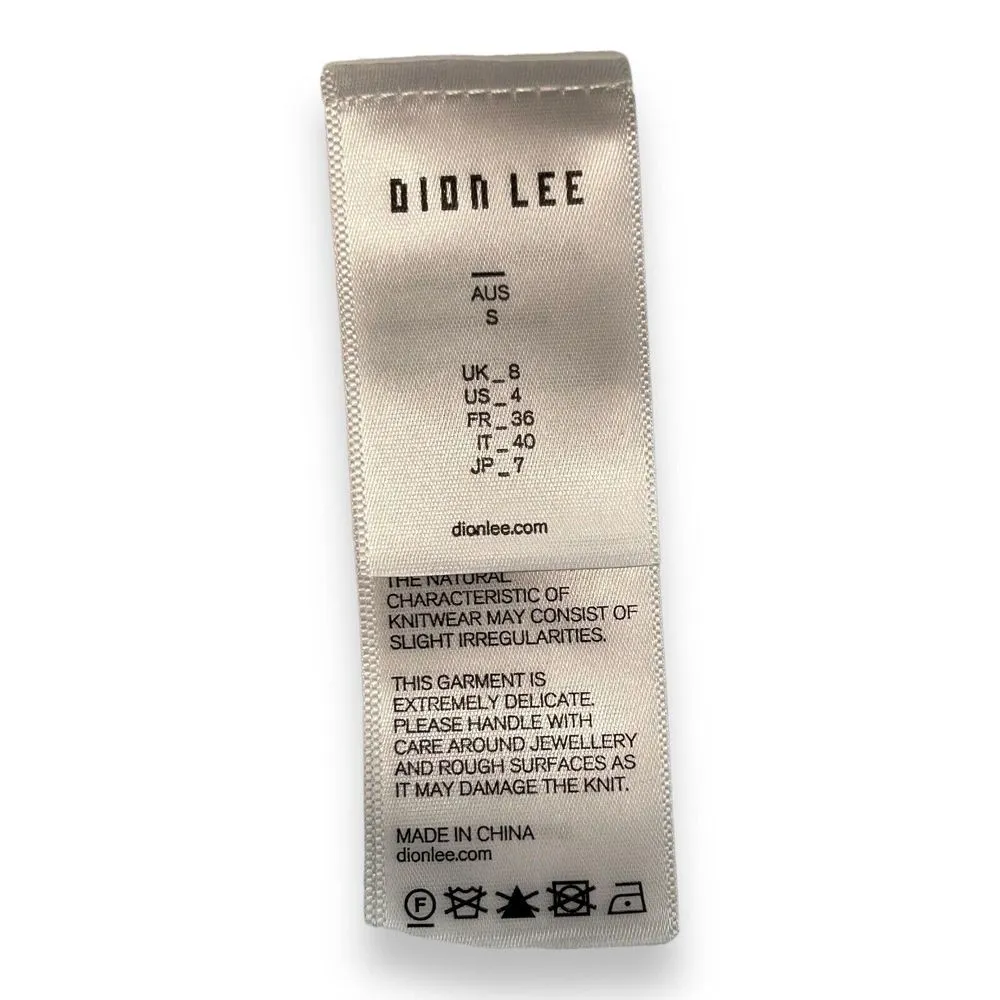 Dion Lee L94606 Blue Crisscross Braid Reversible Ribbed Sweater Dress Size S/4 - Image 6