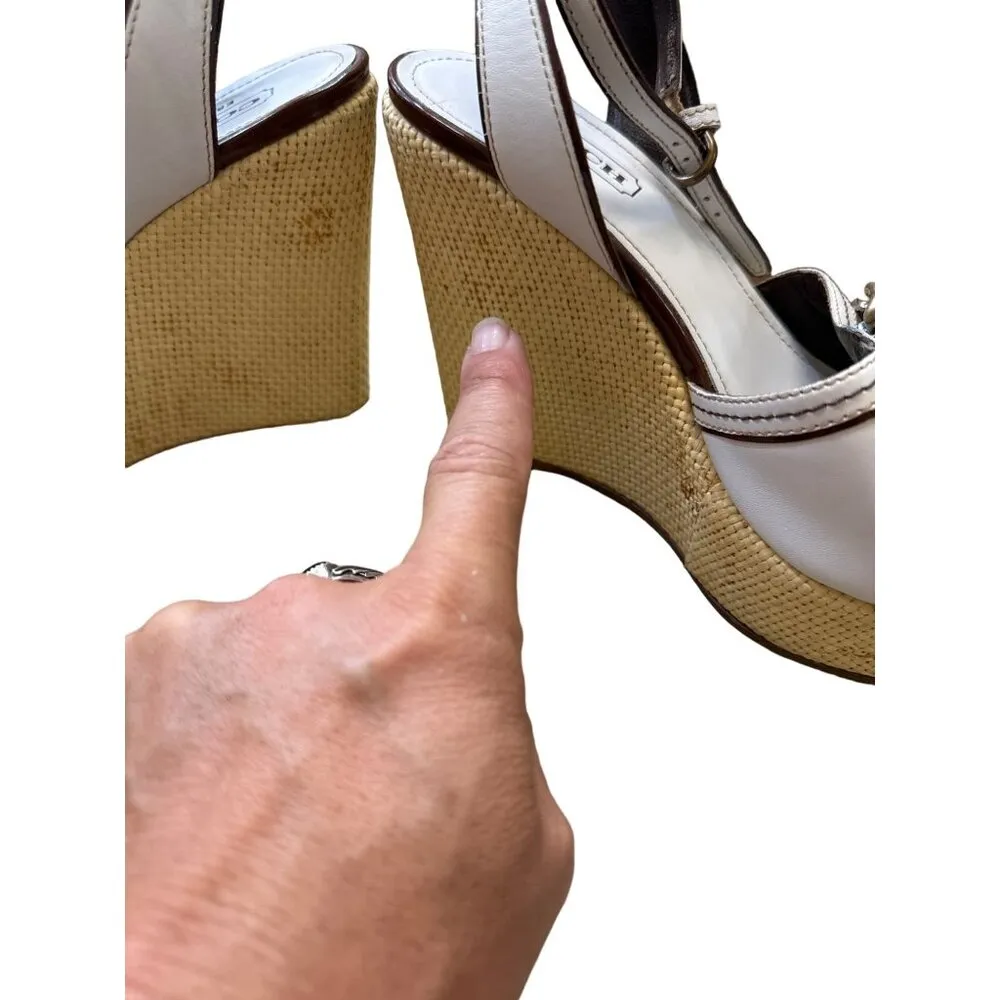 Coach Barrie women’s white-shoe heel wedge size 6.5 B SKU 2833 - Image 12
