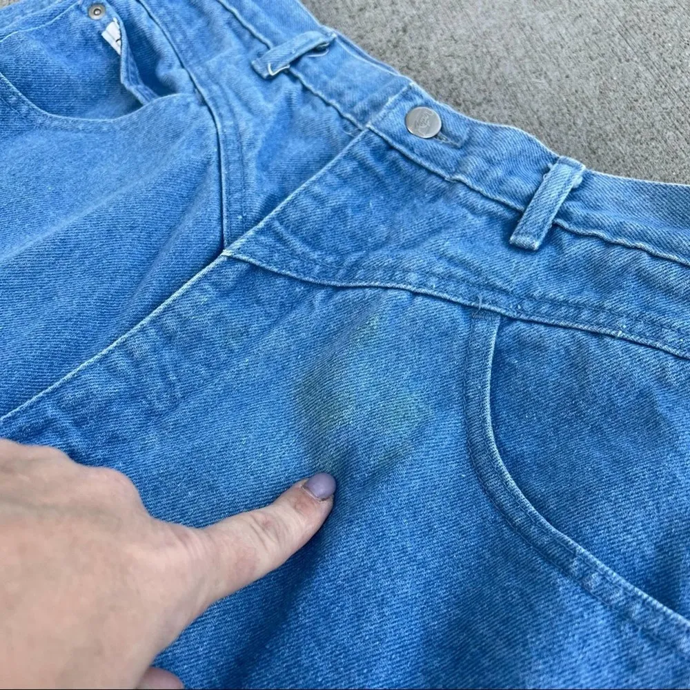 Vintage 90s Roper high rise bareback wedgie fit taper ankle cowgirl western jean Size 30 - Image 5