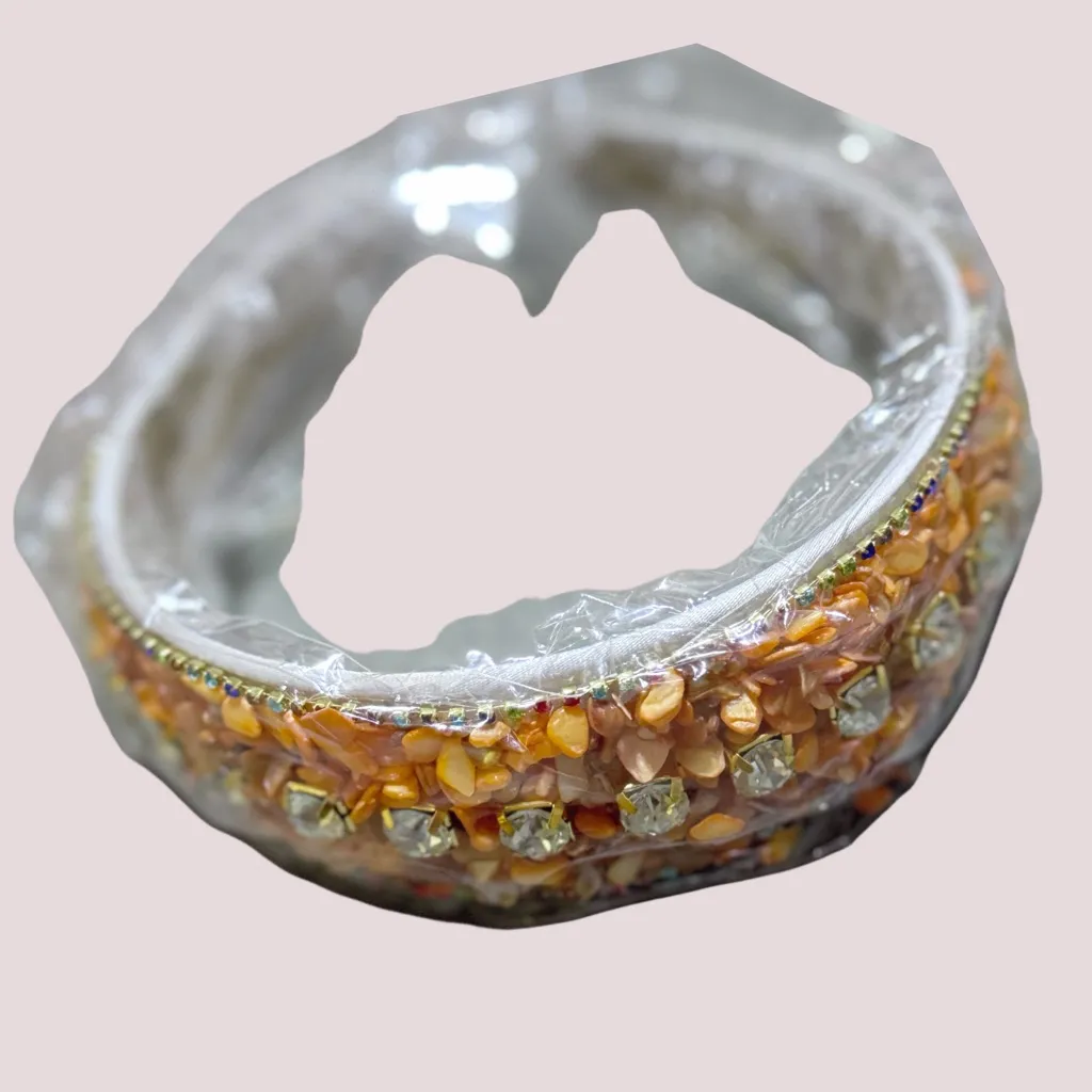 NWT Orange Rhinestone‎ Embellished Headband - Image 2