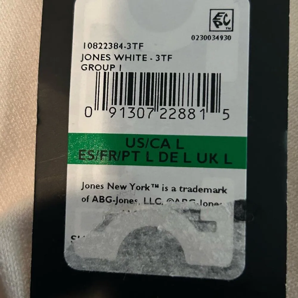 Jones New York Sweater Womens Large Cream Embellished Crew Neck Sweater‎ NEW - Image 7