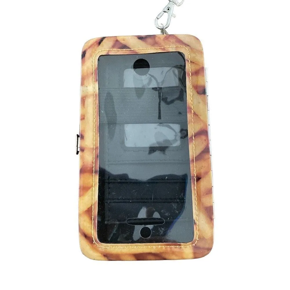 Frenchie French Fry Phone Case Card Holder Purse Clutch Wristlet Electronics Black - Image 8