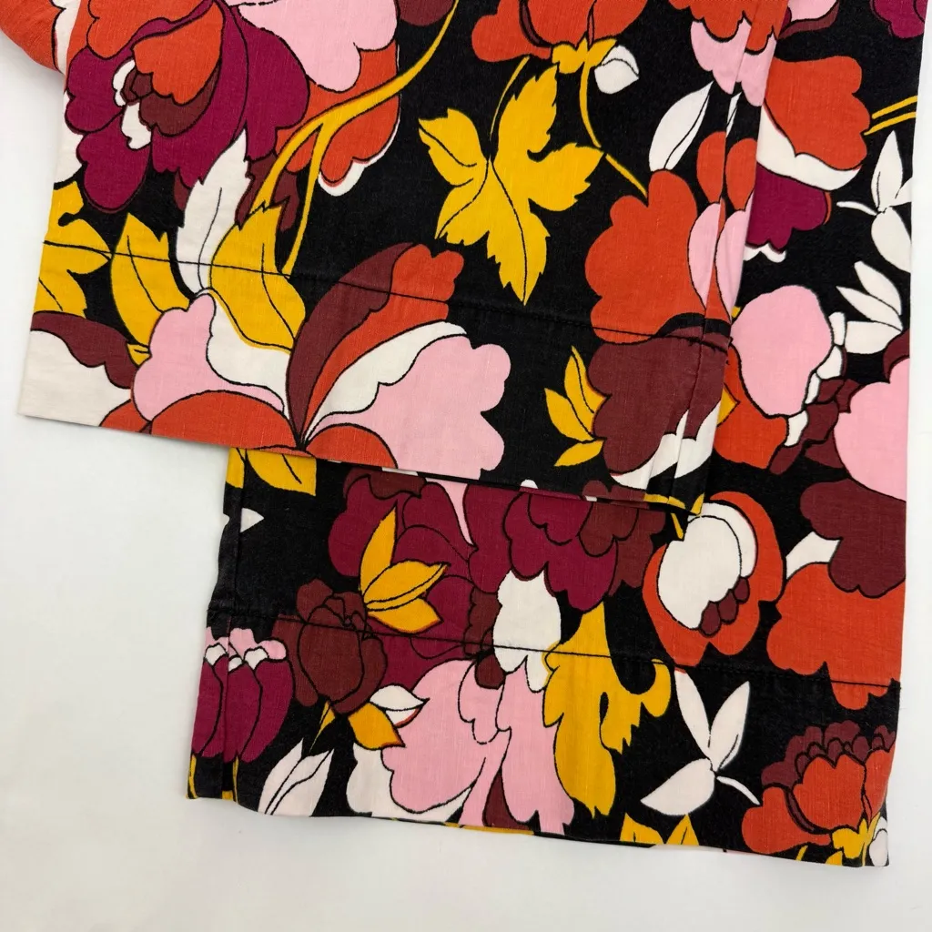 Maeve X Anthropologie The Colette Crop Cropped Wide-Leg Pants Floral Mod Retro - Image 11