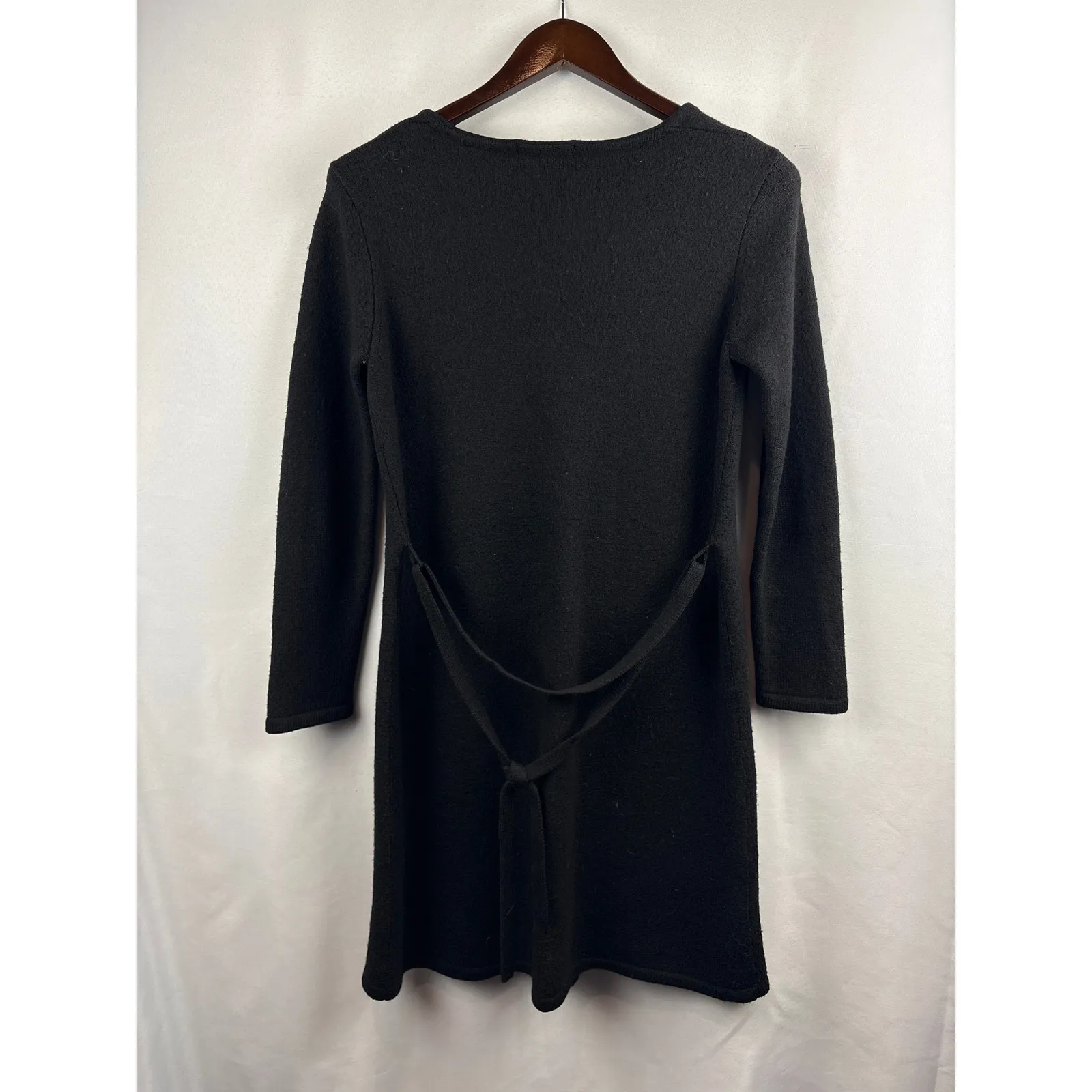 Women’s Eddie Bauer Small Black Merino Wool Sweater - Image 3