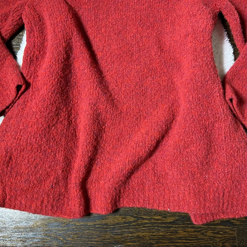 NWT Allude Wool Blend Rusty Red Open Front Knit Cardigan Sweater Size M - Image 9