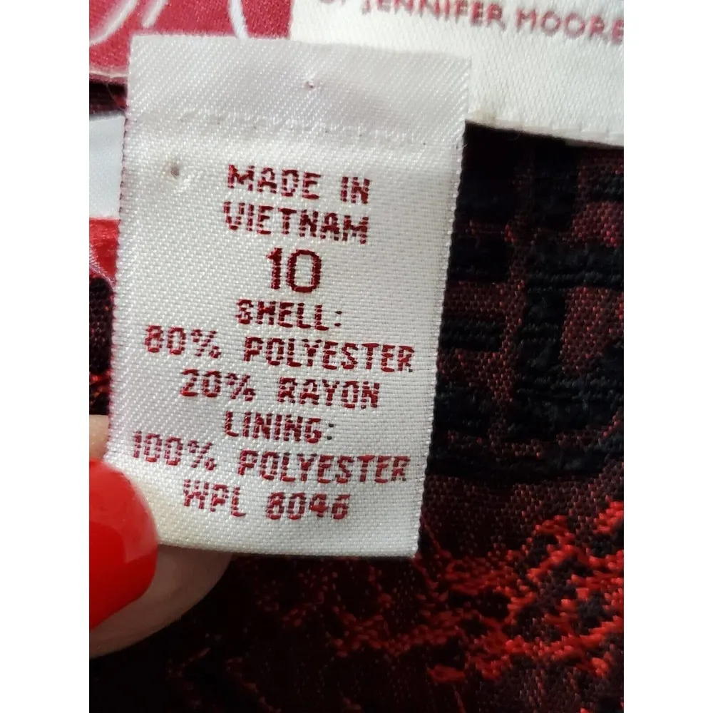 Jennifer Moore Women Marron Polyester Long Sleeve Buttons Front Jacket Size 10 - Image 11