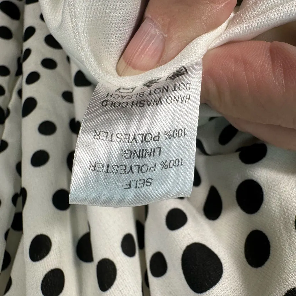 White Burch Women’s Black and White 3/4 Sleeve Polka Dot Dress Size Medium NWOT - Image 10