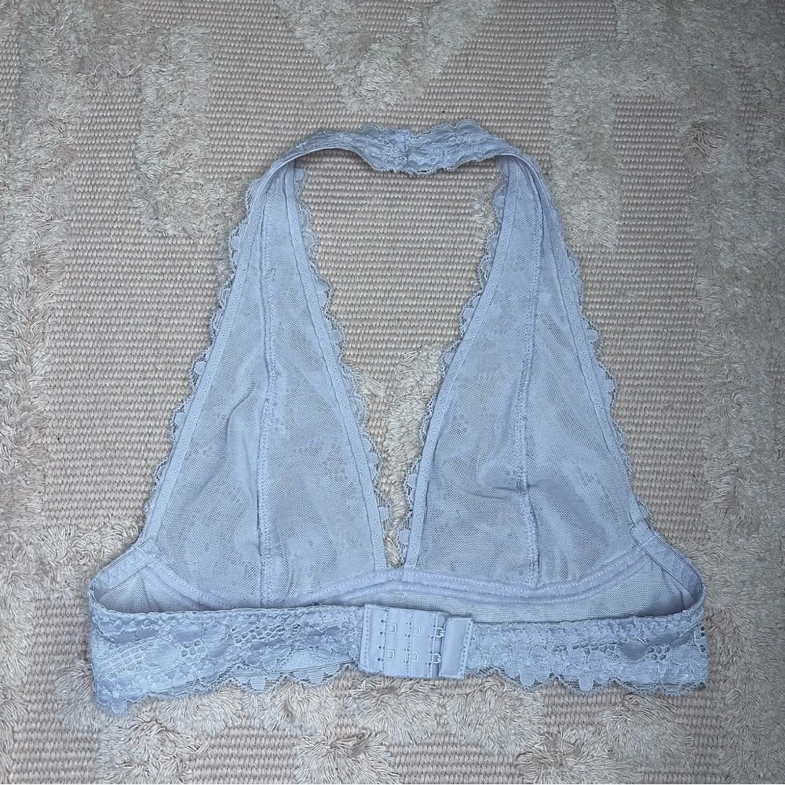 Free People Intimately Galloon Lace Halter Bra in Light Purple Size XS Bralette - Image 3