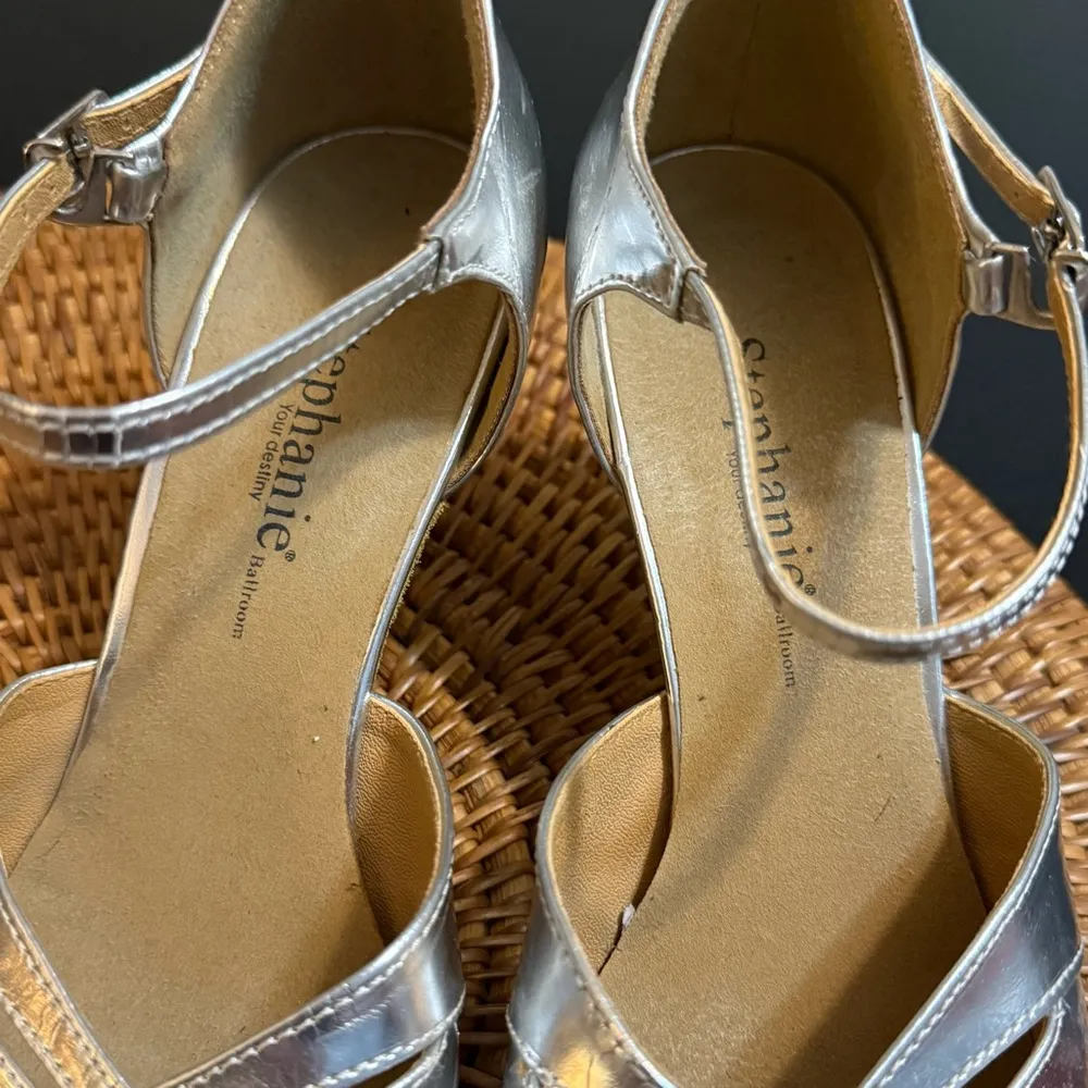 Stephanie ballroom dance Silver Women's Shoes Size undefined - Image 2