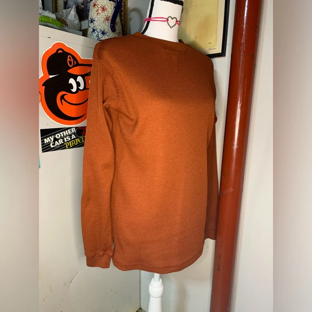 Alpine Lakes Rust Waffle Thermal Top Red Size XL - Image 4