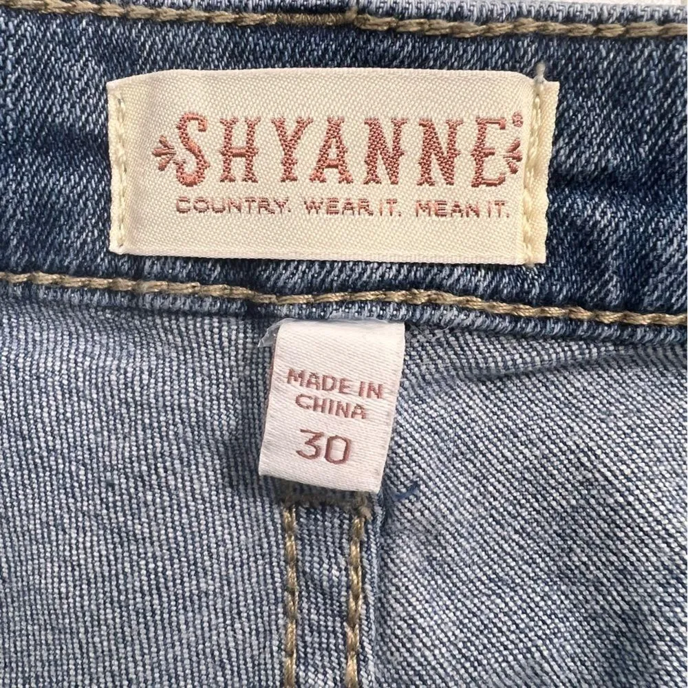 Shyanne Women’s Light Medium Wash Cut off Fray Denim Shorts - Image 5