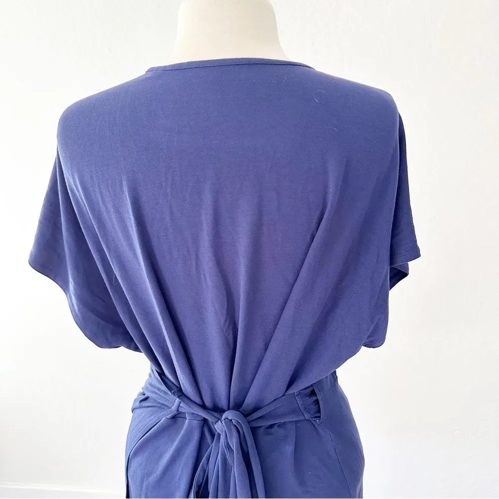 Universal Standard True Blue Navy Fine Jersey Wrap Top | Small 14-16 - Image 10