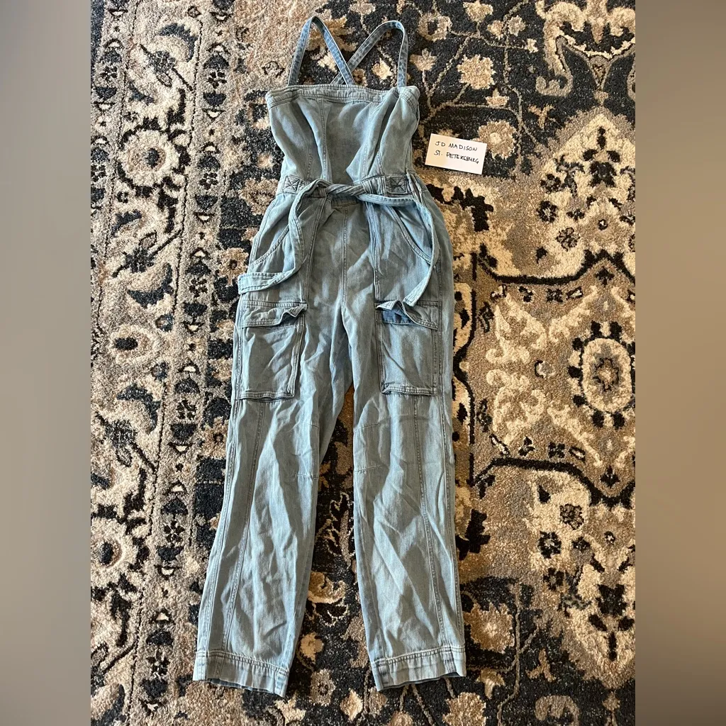 Free People Denim Jumpsuit - Image 2