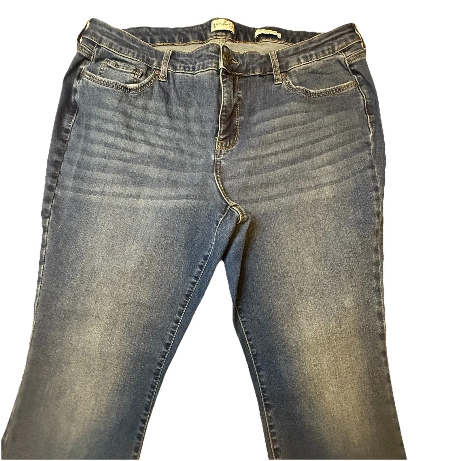 Wonderly Jeans Womens 18W Mid-Rise Skinny Slim Leg Denim Trendy Fitted Plus‎ # - Image 3
