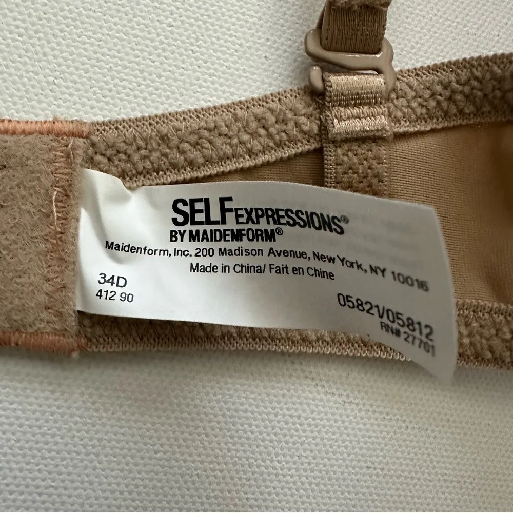 Self Expressions by Maidenform Women’s Nude Push Up Bra Size 34D - Image 9