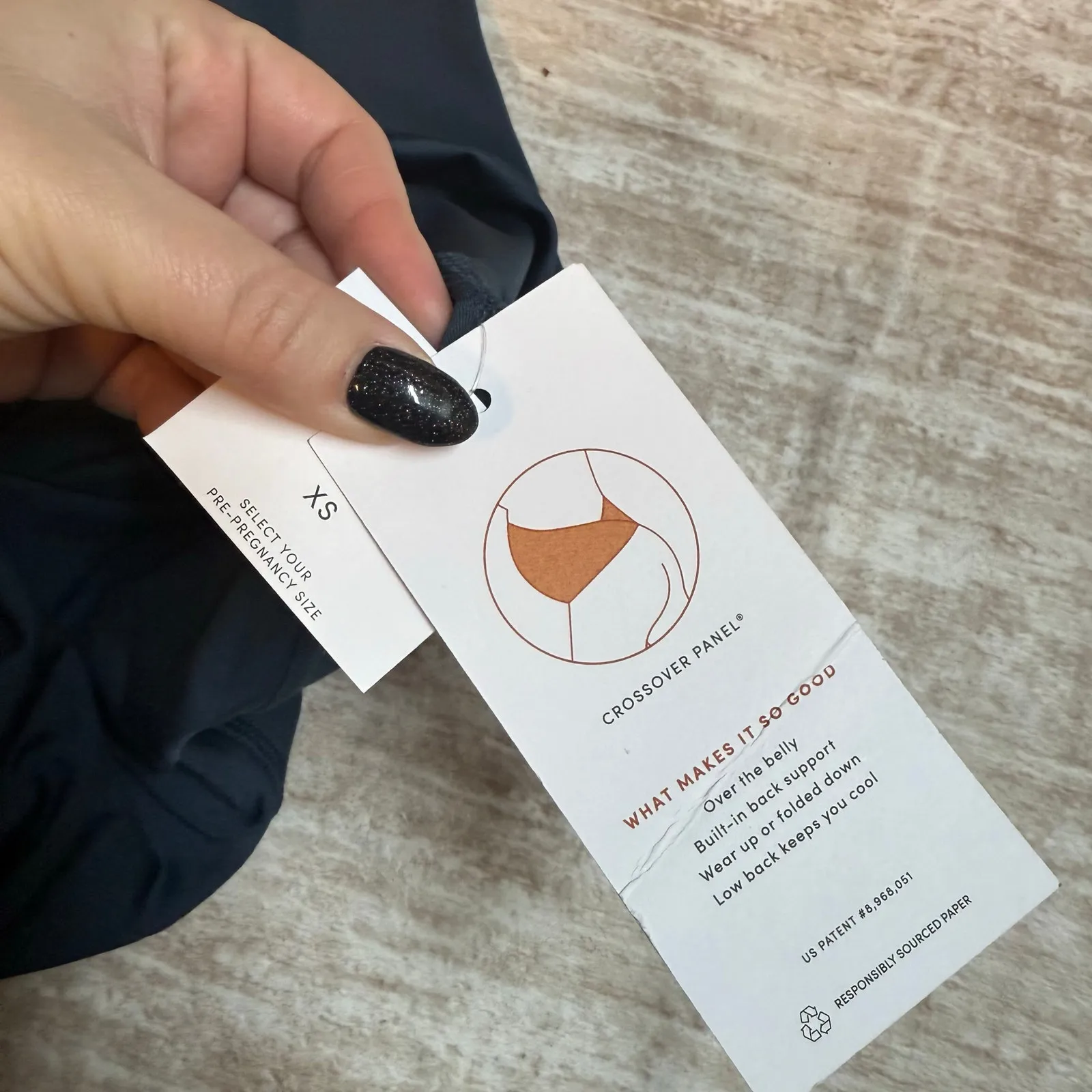 Isabel Maternity by Ingrid+Isabel Womens XS Blue Crossover Panel Active Leggings - Image 6