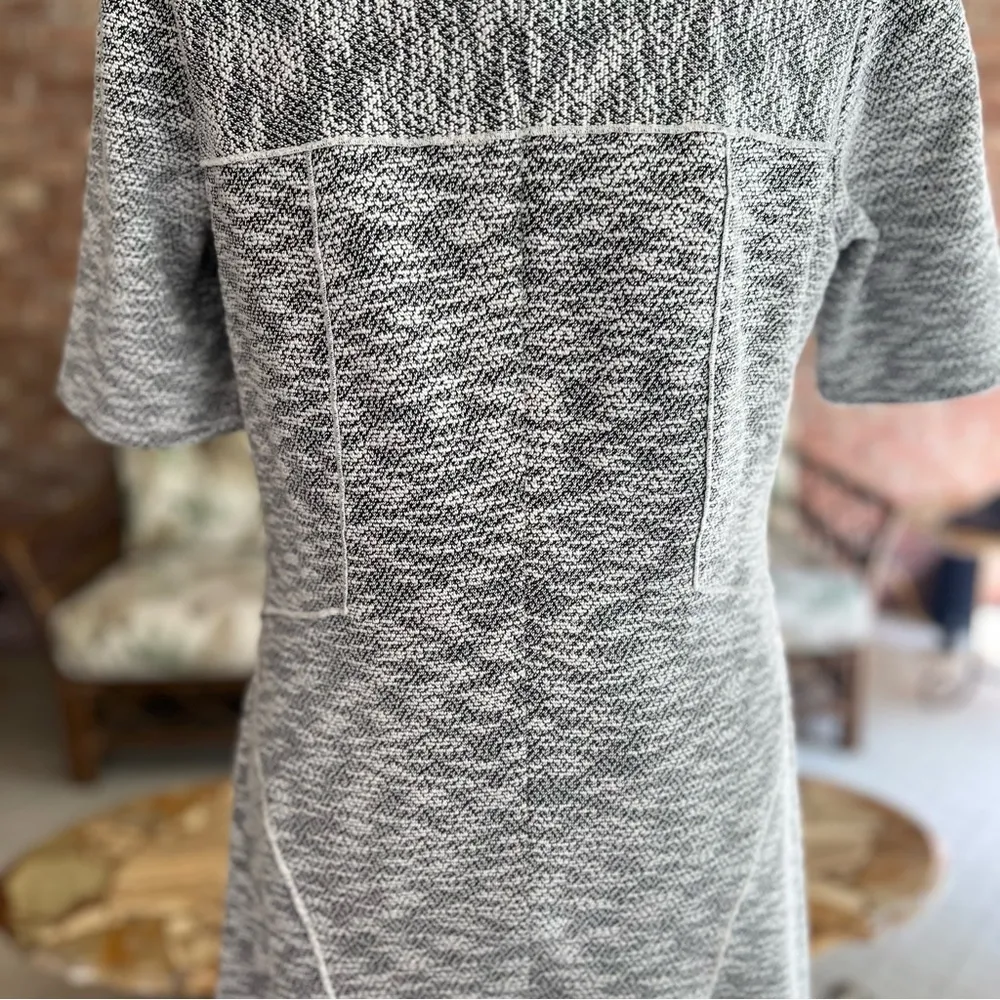 NYDJ Blaine Dress Black Ivory Tweed Slubbed Knit A-Line 12 Work Chic Party - Image 9