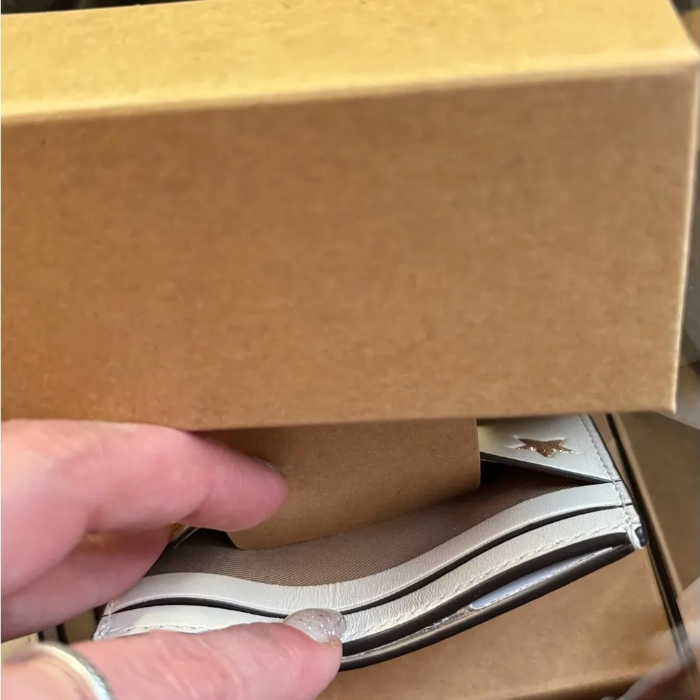 Authentic COACH Smooth glitter stars  flap crossbody with a card holder set - Image 8