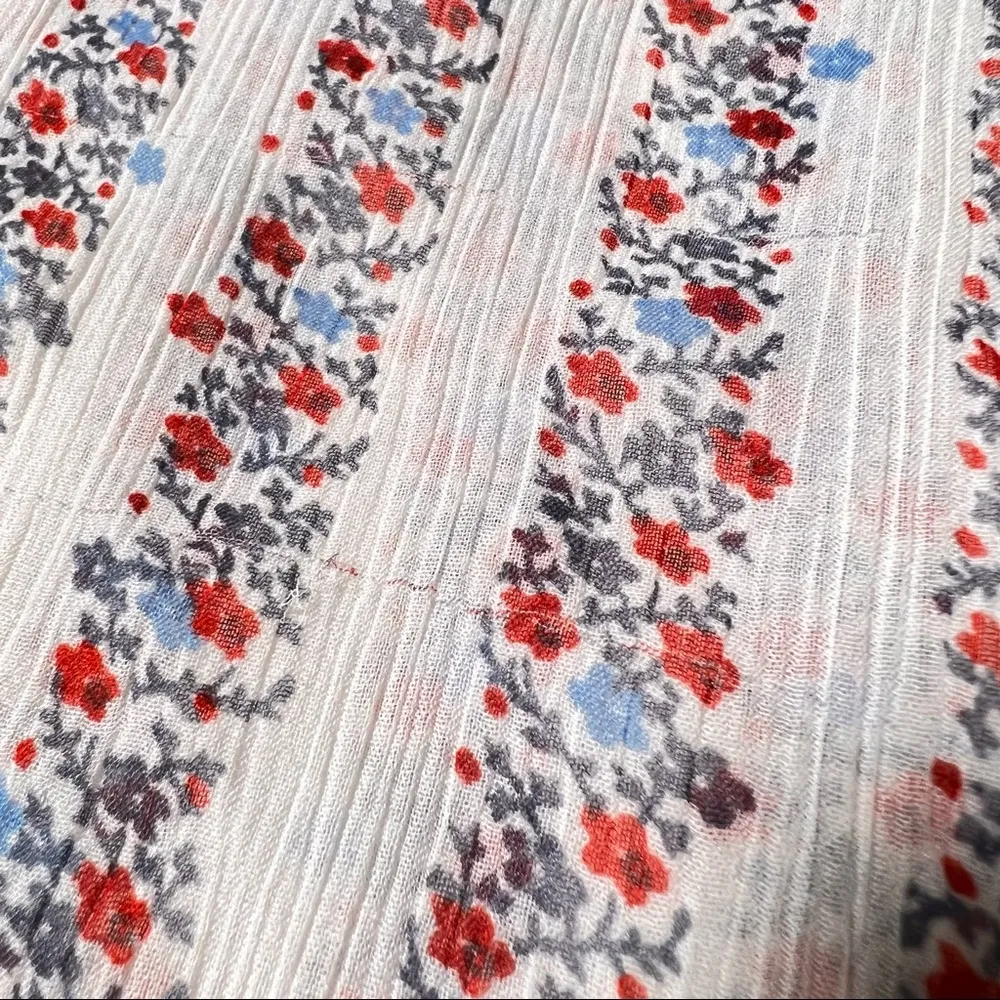 Floral Stripe Cap Sleeve Top - Image 14