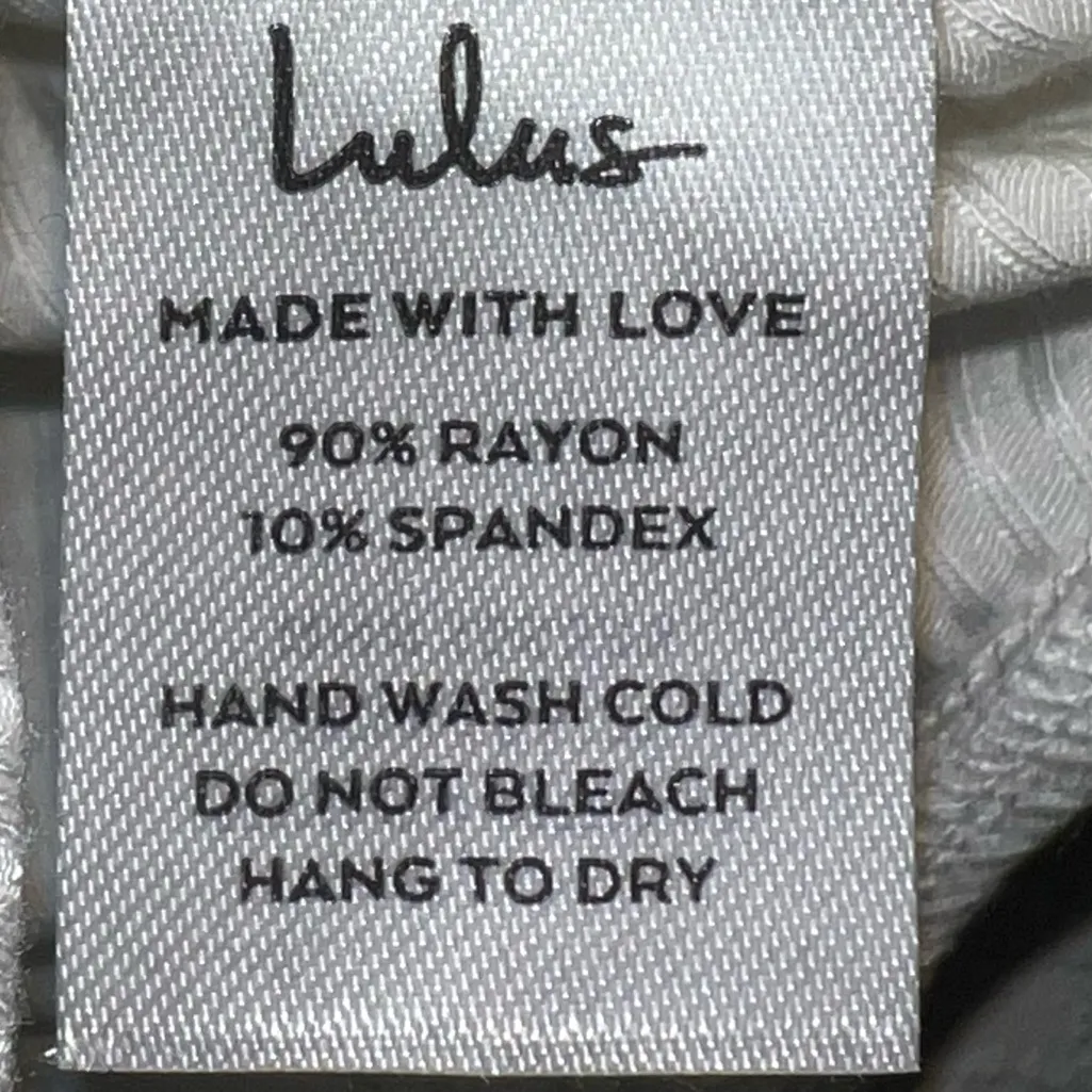 Romantic Inclination Ivory Ribbed Knit‎ Puff Sleeve Bodysuit Women’s Size Small White - Image 7