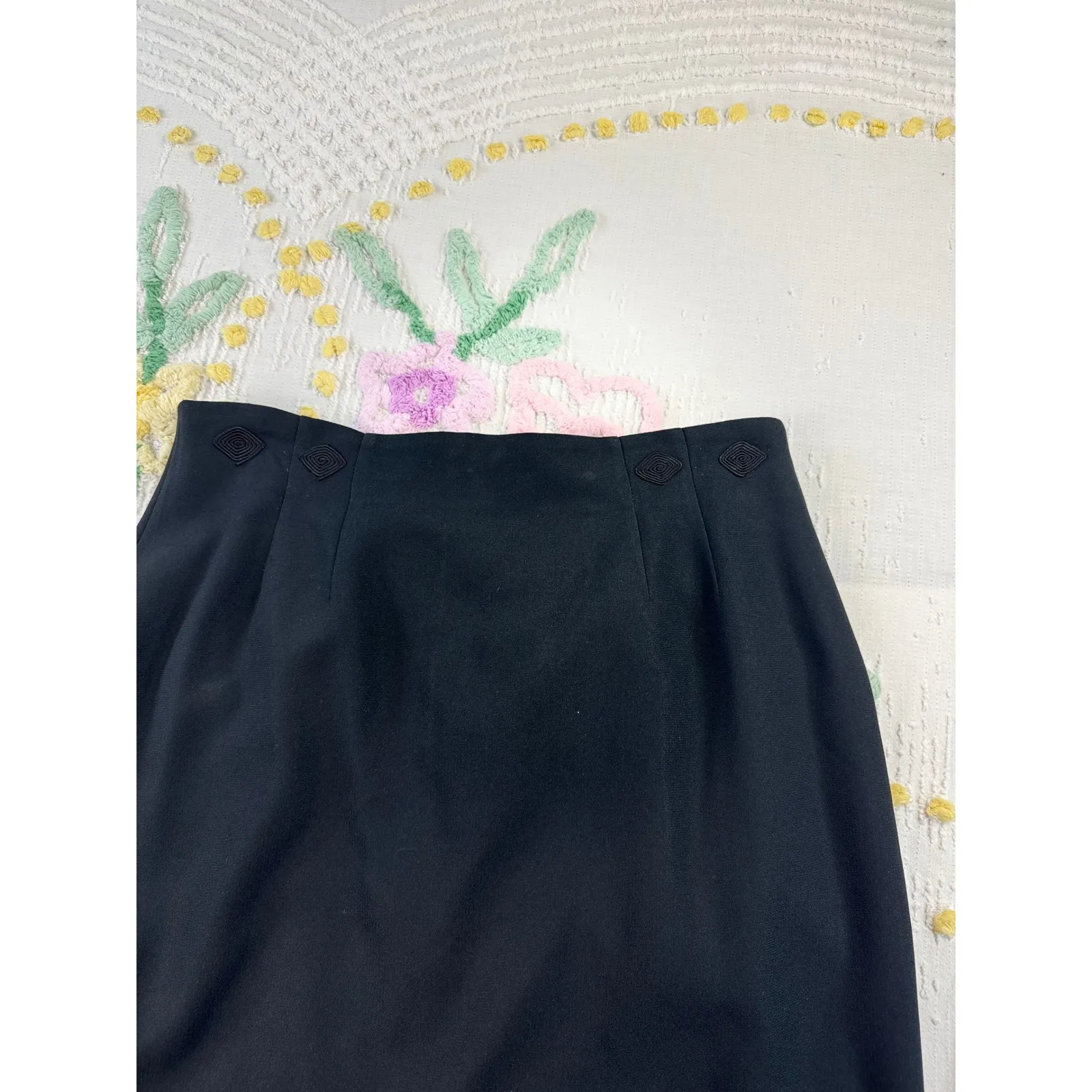 Kasper For ASL Black Double Breasted Blazer Skirt Suit Set Size 10 - Image 14