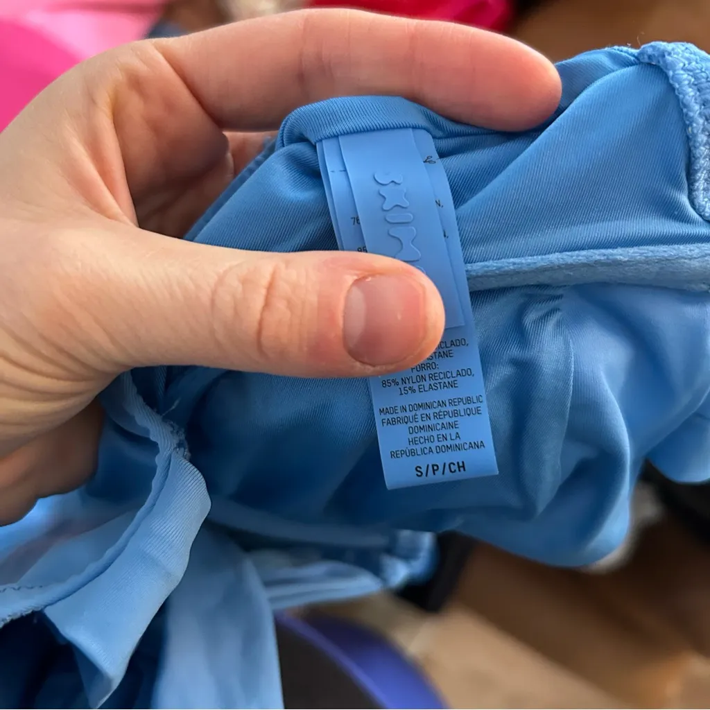 Skims Signature Underwire in Tide Blue One-Piece Swimsuit - Image 3