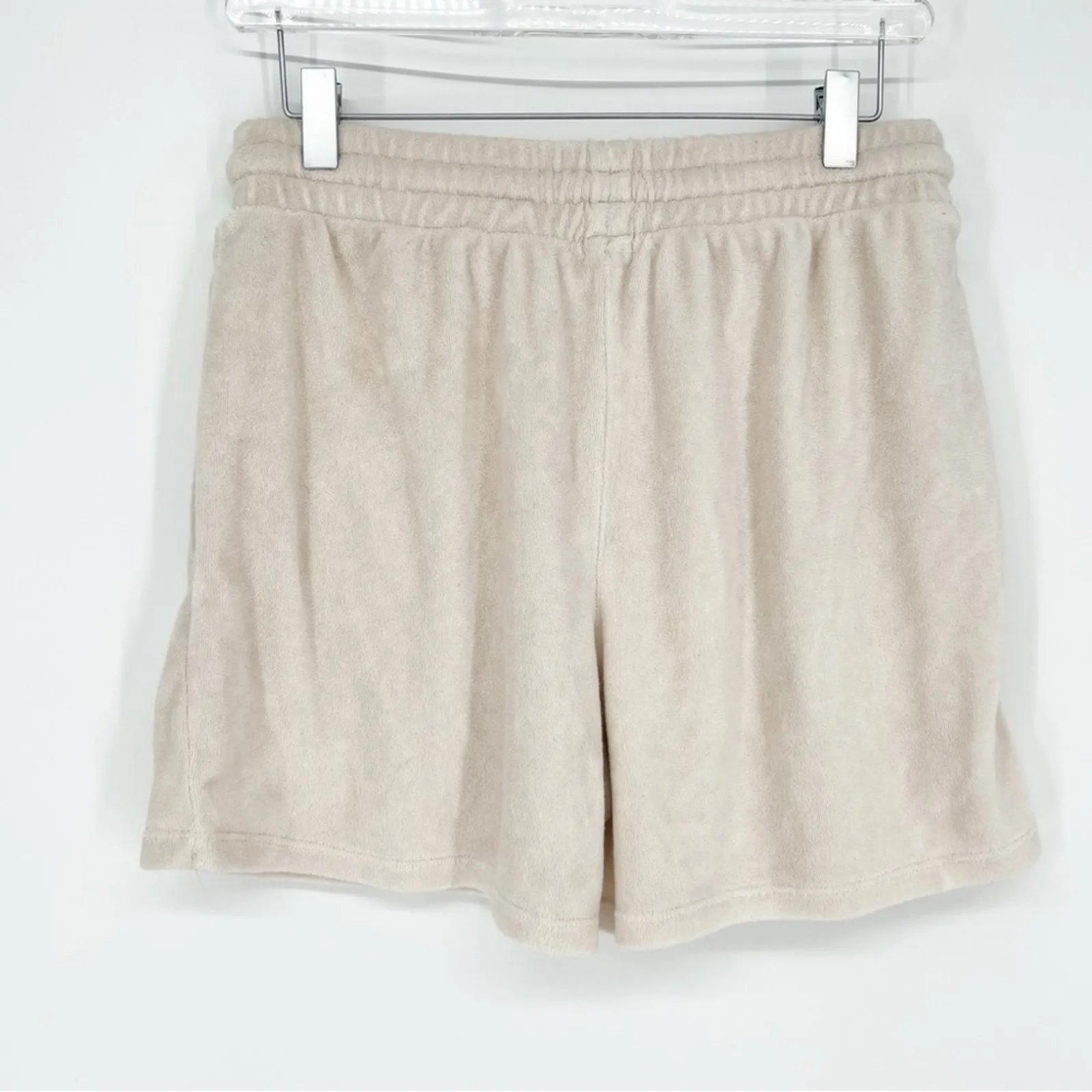 Aritzia‎ Wilfred Free Terry Drawstring Shorts M Cream - Image 3