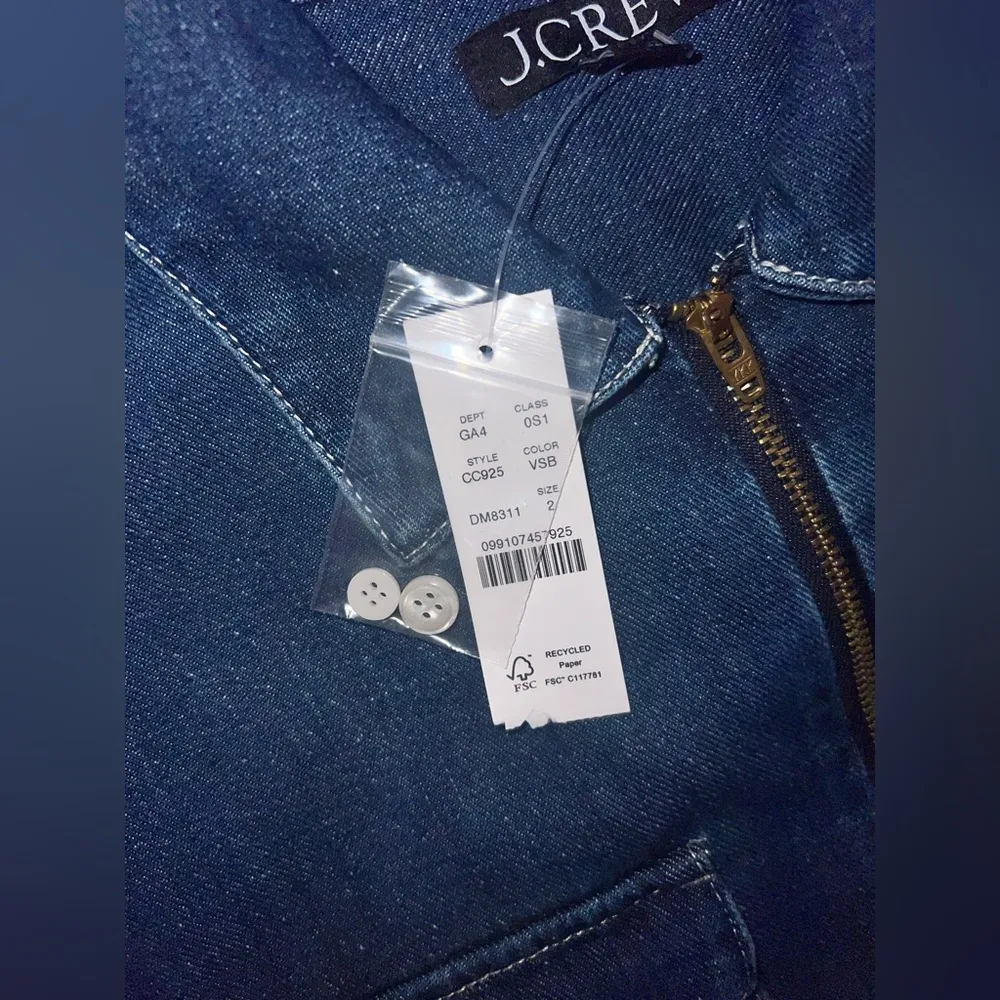 NWT 100% Cotton J.Crew Denim Midi Dress size 2 - Image 10