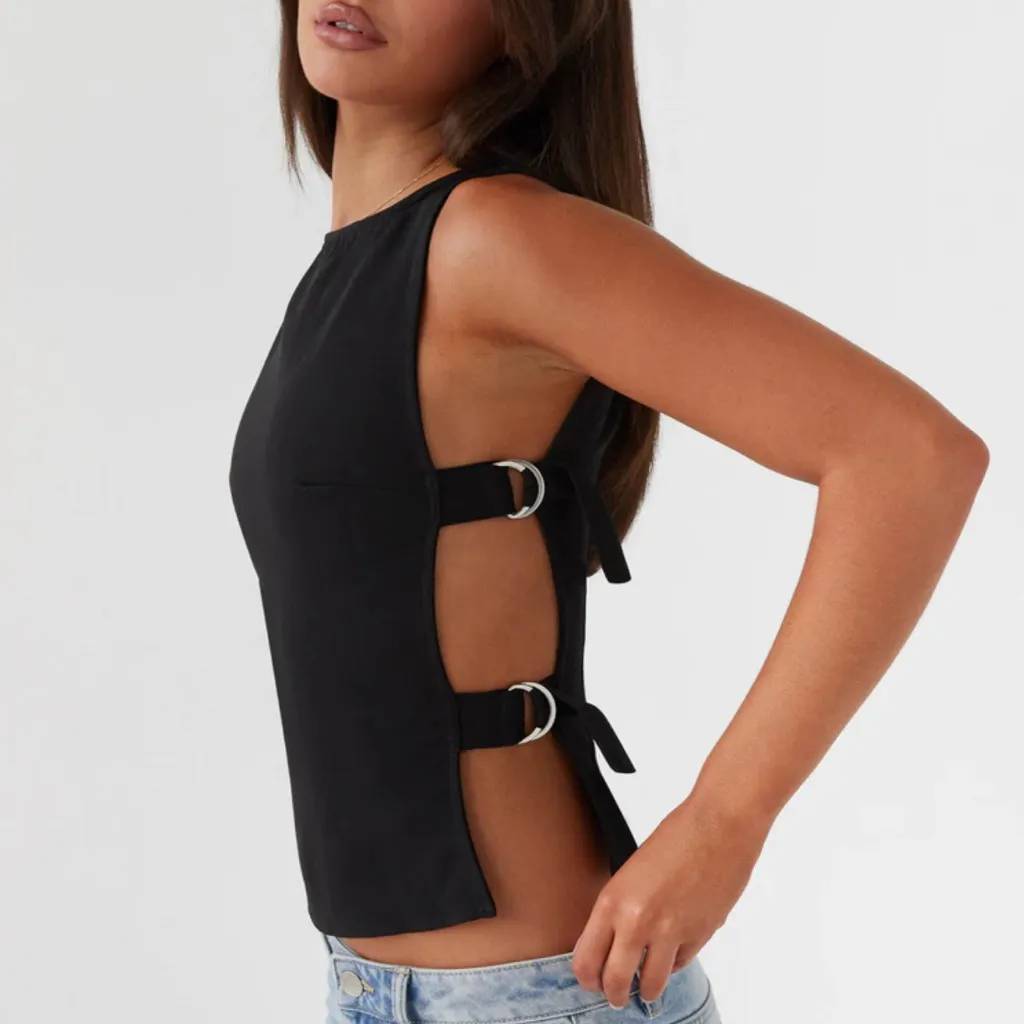 Peppermayo NWOT Cherish You Buckle Top Shadow - Image 2