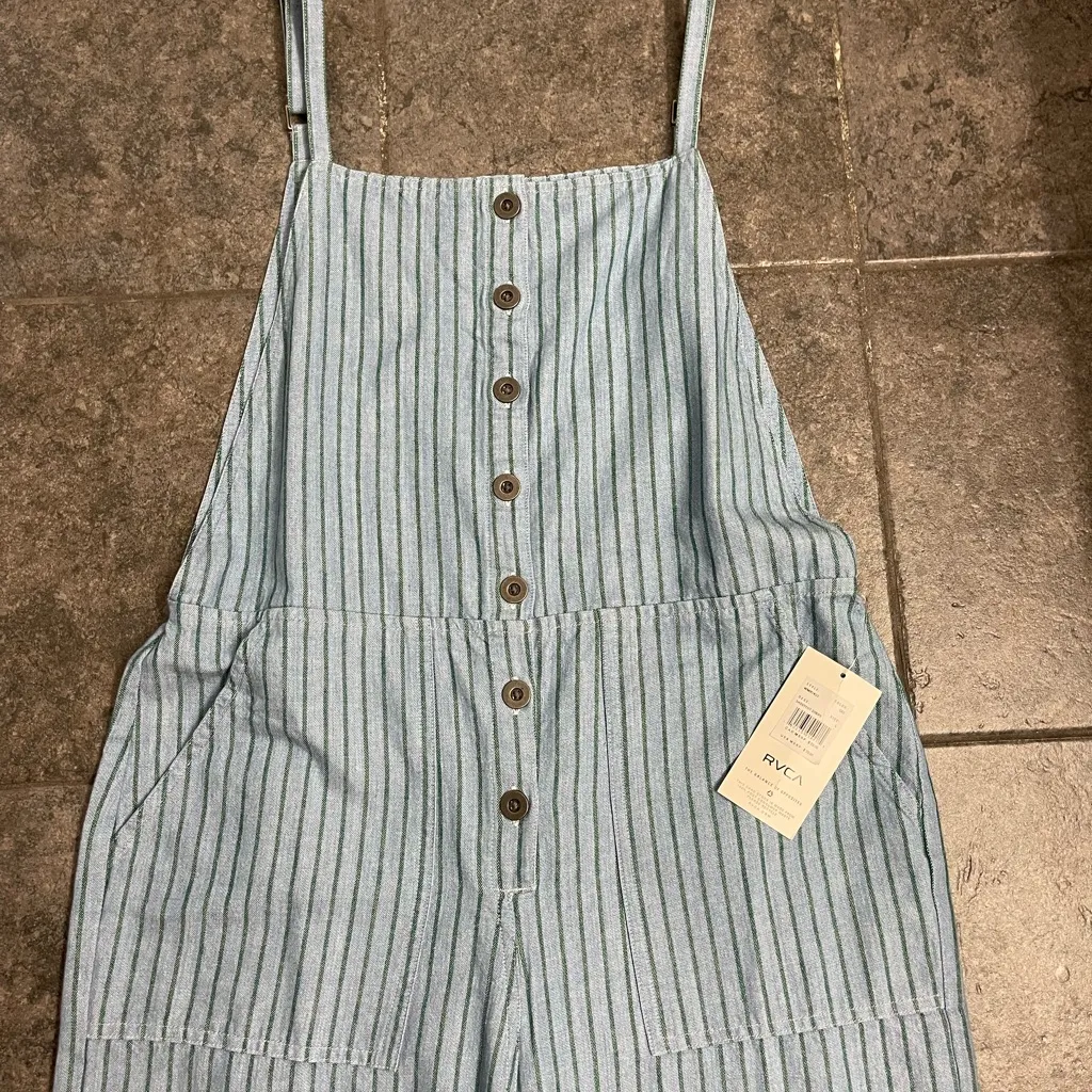 🌹NWT RVCA SHOUTOUT STRIPE JUMPSUIT, Large - Image 5