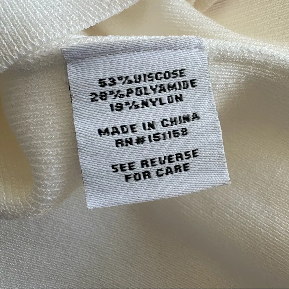 knit elastic cross strap open back midi dress off white Ivory Medium - Image 12