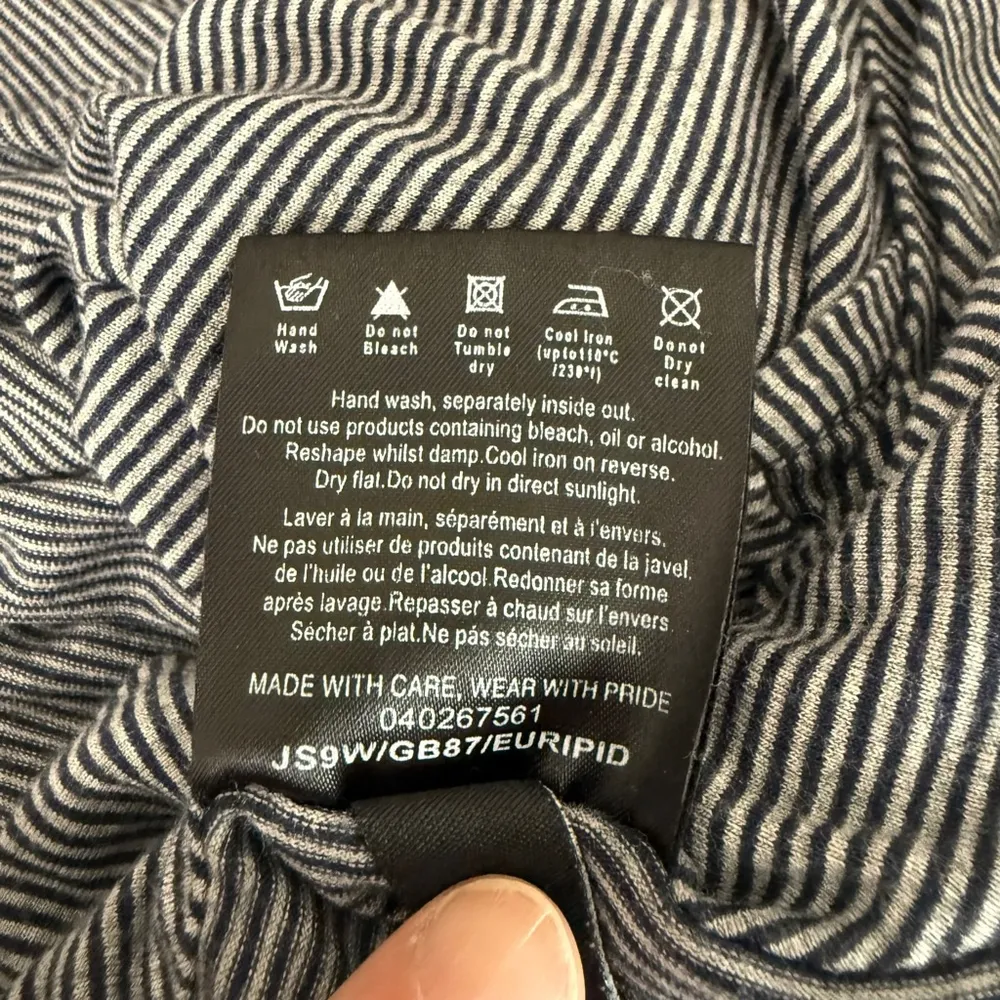 Ted Baker Cardigan Size XS Gray Blue Striped - Image 7