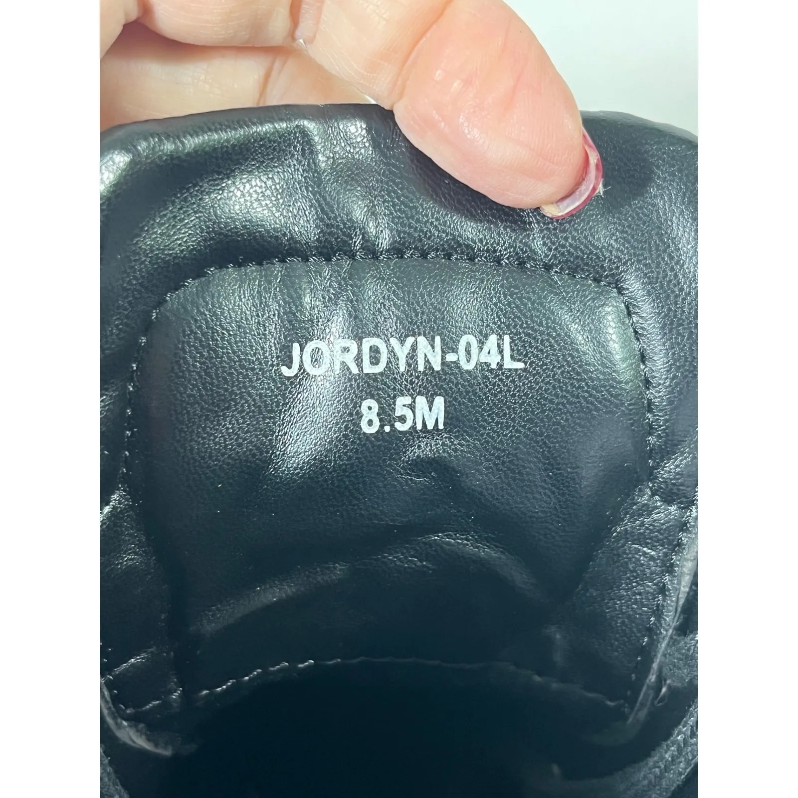 Aerosoles Jordyn Faux Leather Lug Sole Lace Up Block Heel Boots Women Black 8.5M - Image 7