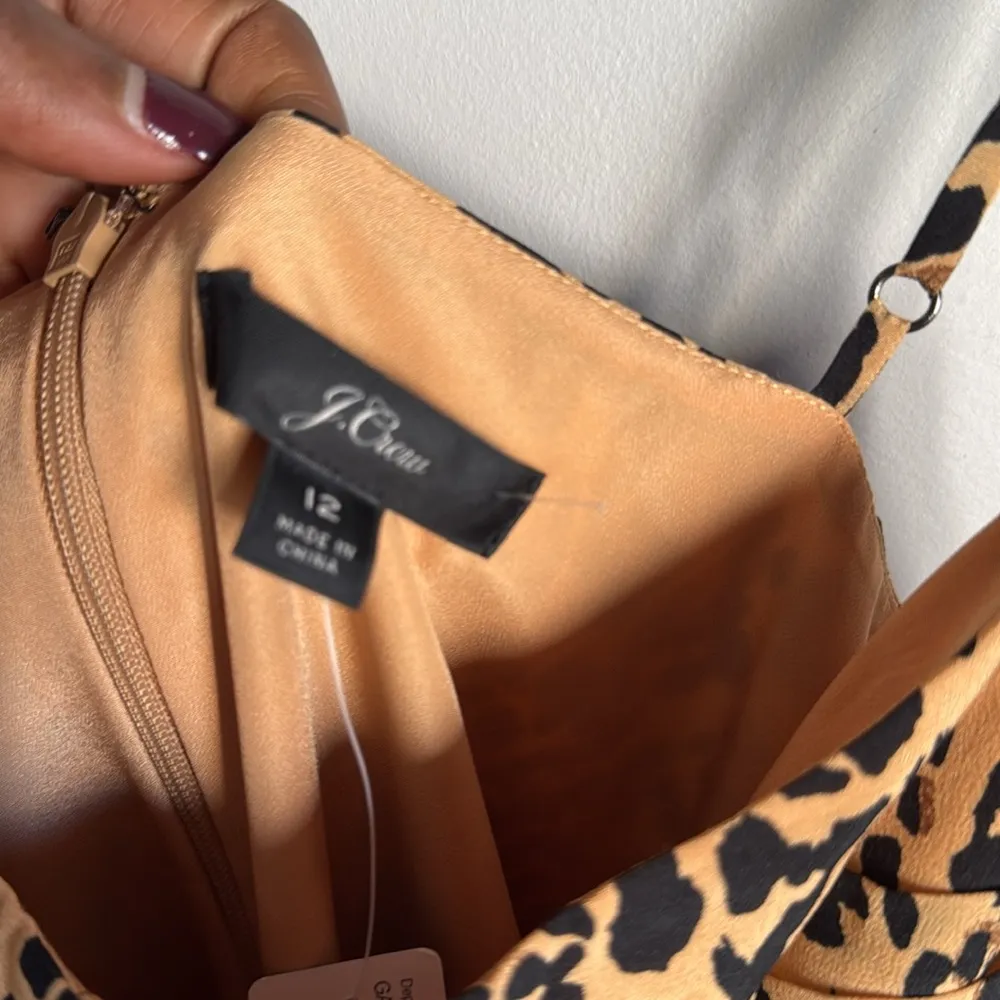 NEW J crew Waist-bow midi dress in printed silk 12 - Image 5