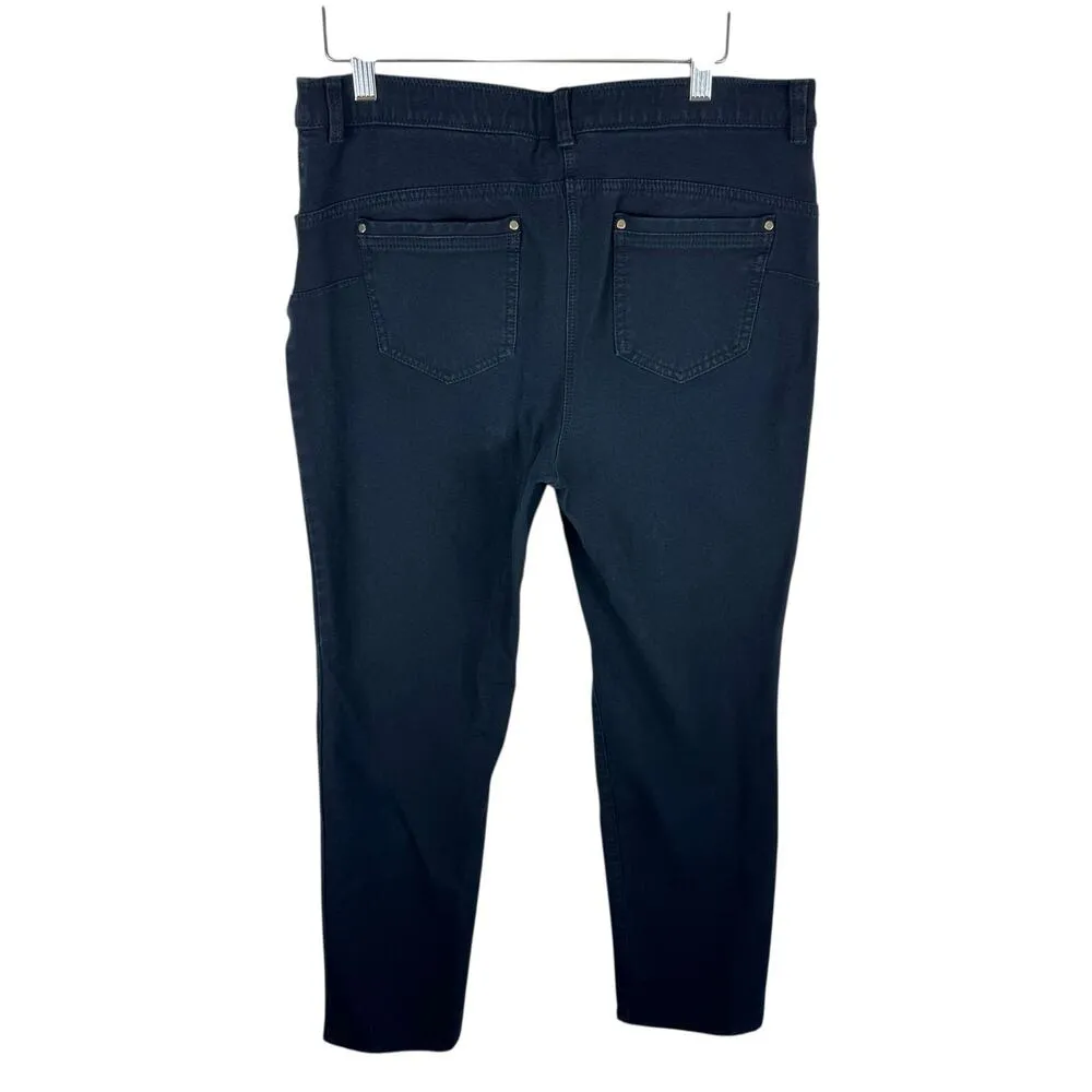 Chico's So Lifting Black Mid Rise Stretchy Elastic Band Jeans Women's Sz 1.5 10 - Image 2