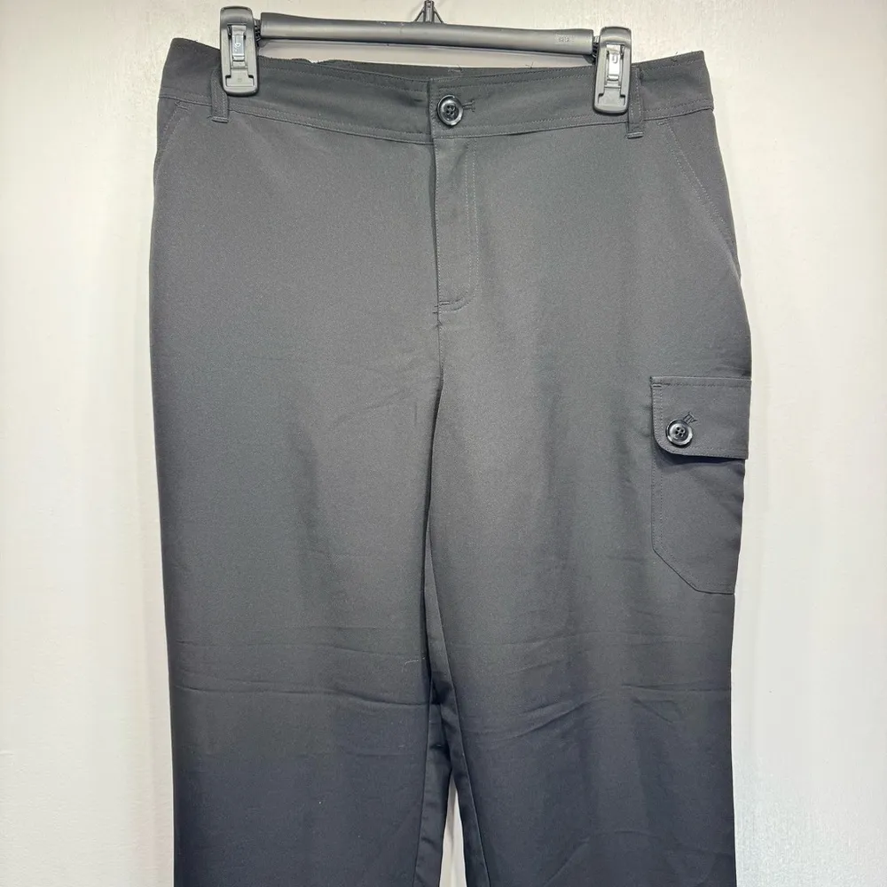 Chico’s Black Cropped Cargo Ankle Pants Lightweight and Silky Comfort Waistband - Image 3