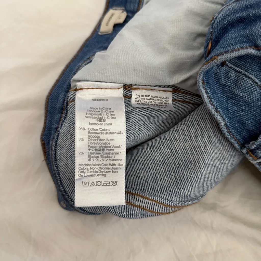 Madewell Women’s Stovepipe Denim Jean Pants Slim Straight Blue 31 Classic NWOT - Image 4