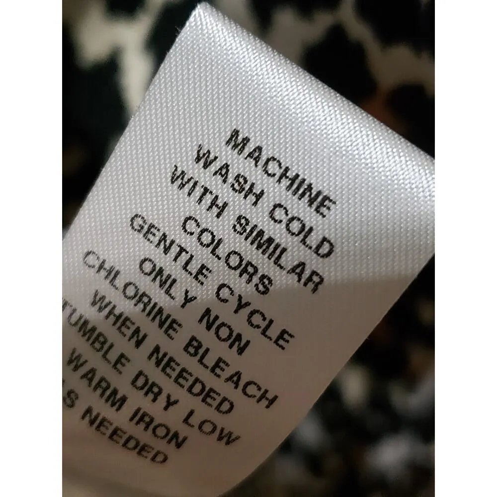 Donna Morgan Womens White Leopard Print Short Sleeve Knee Length Wrap Dress 18W - Image 12