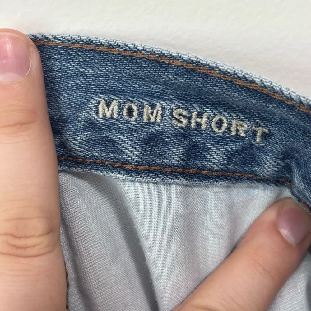American Eagle‎ Mom Cuffed Jean Shorts Size 0 - Image 6
