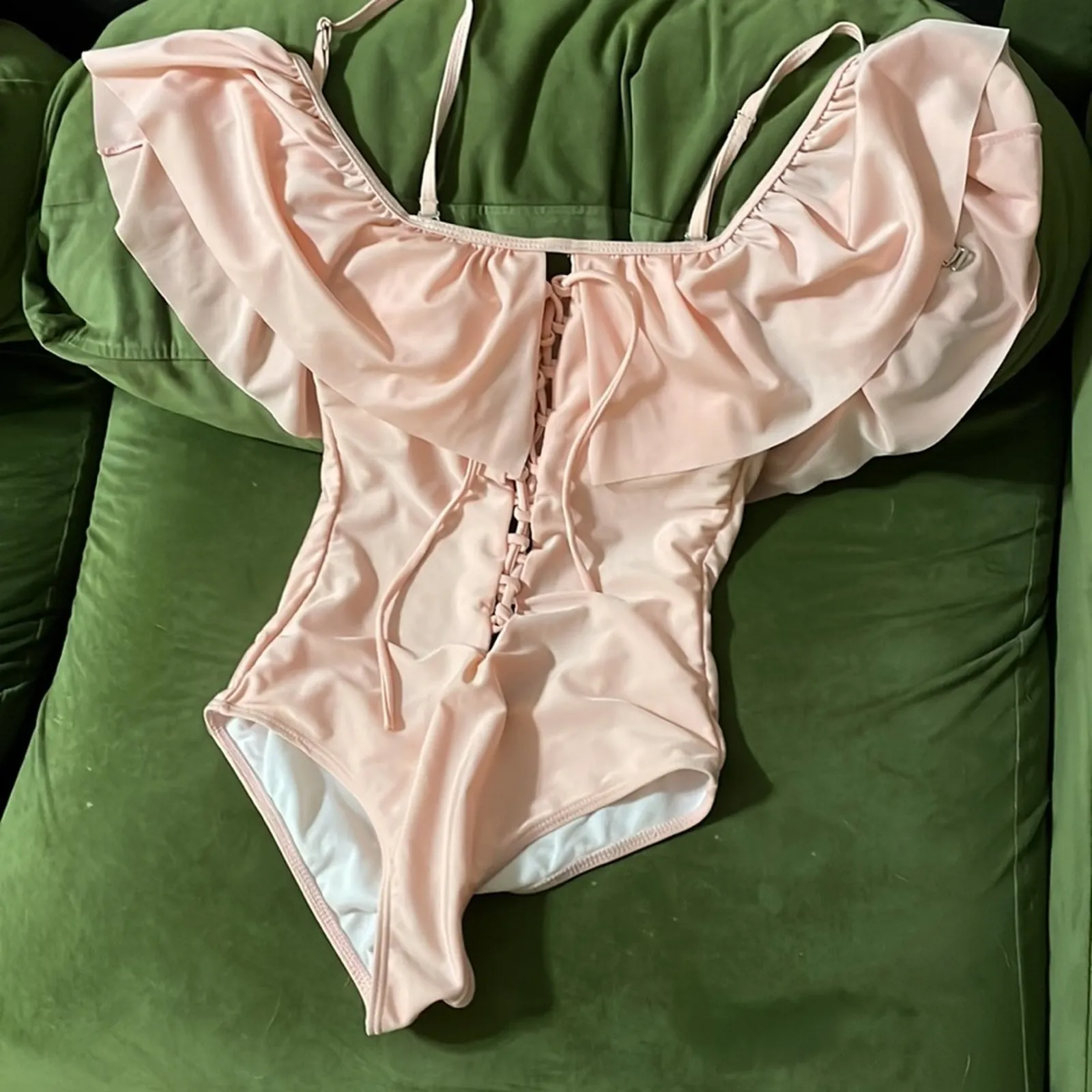 Poppy plunge swim suit Pink - Image 4