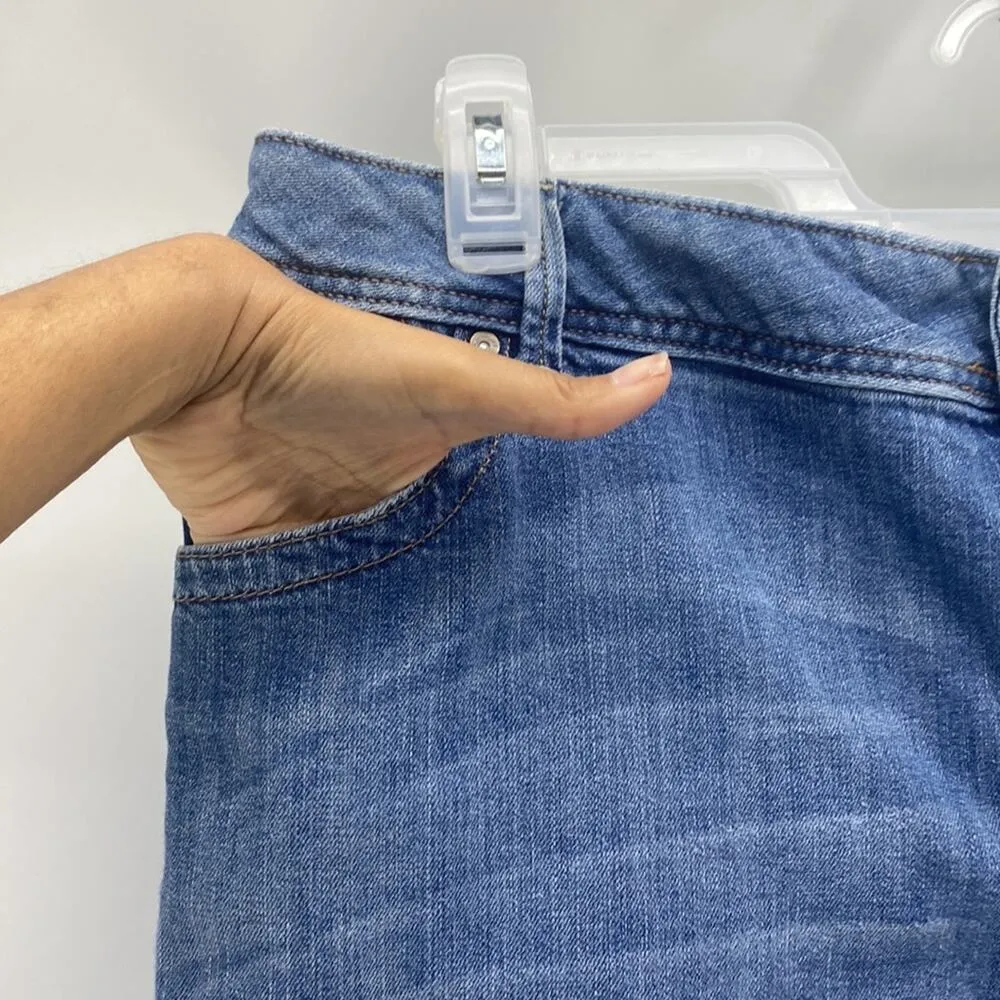 Lane Bryant raw hem high waisted denim festival rodeo beach bohemian shorts - Image 2