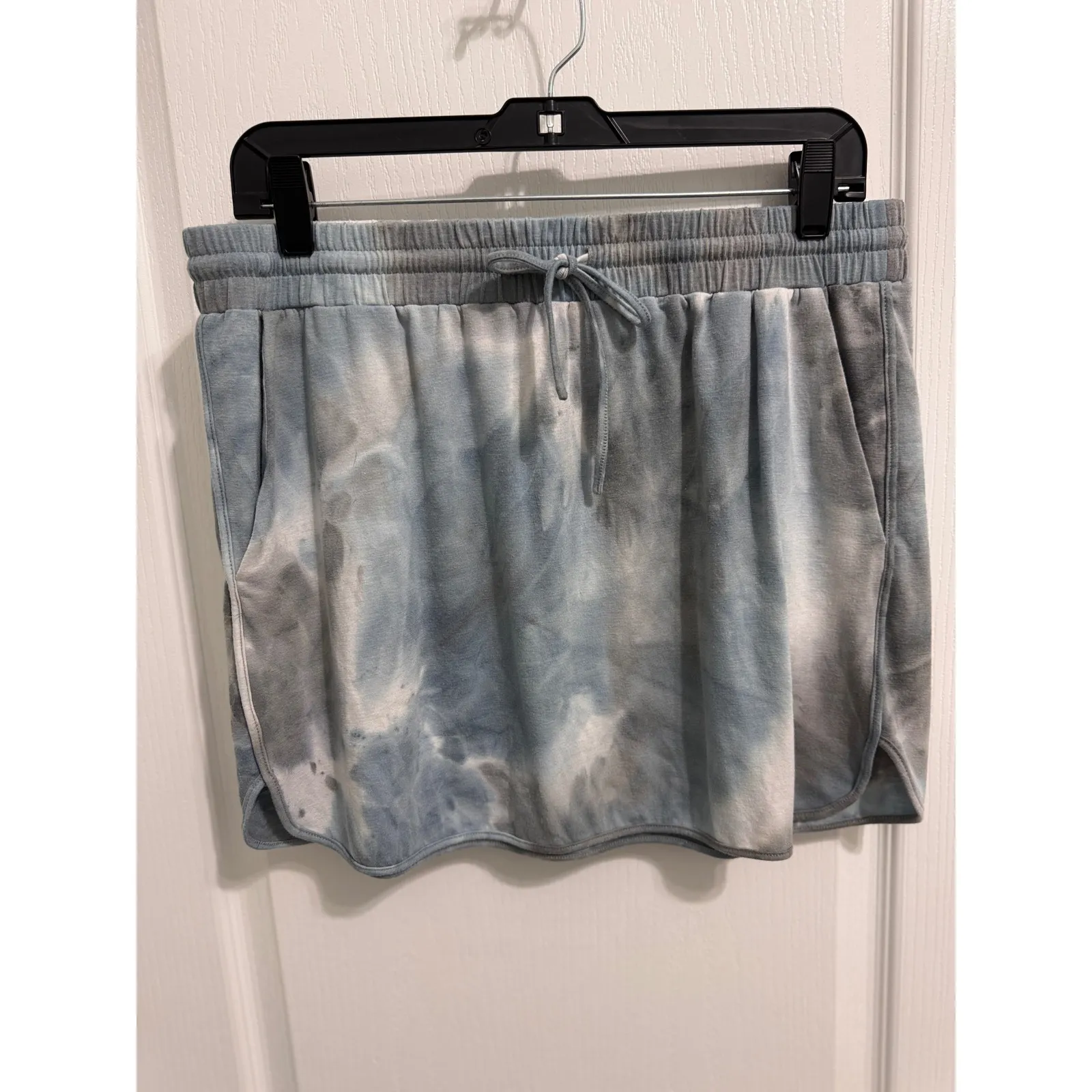 Calme Tie Dye Lounge Skirt Womens Large Blue Gray Drawstring Pockets - Image 2