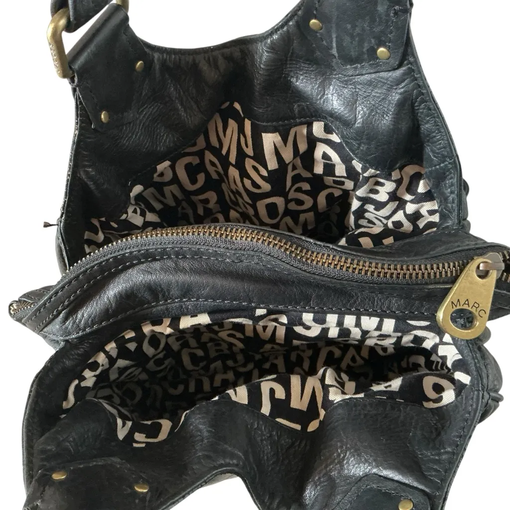 Marc Jacobs hobo shoulder bag totally turn lock Teri handbag black pebble leathe - Image 13