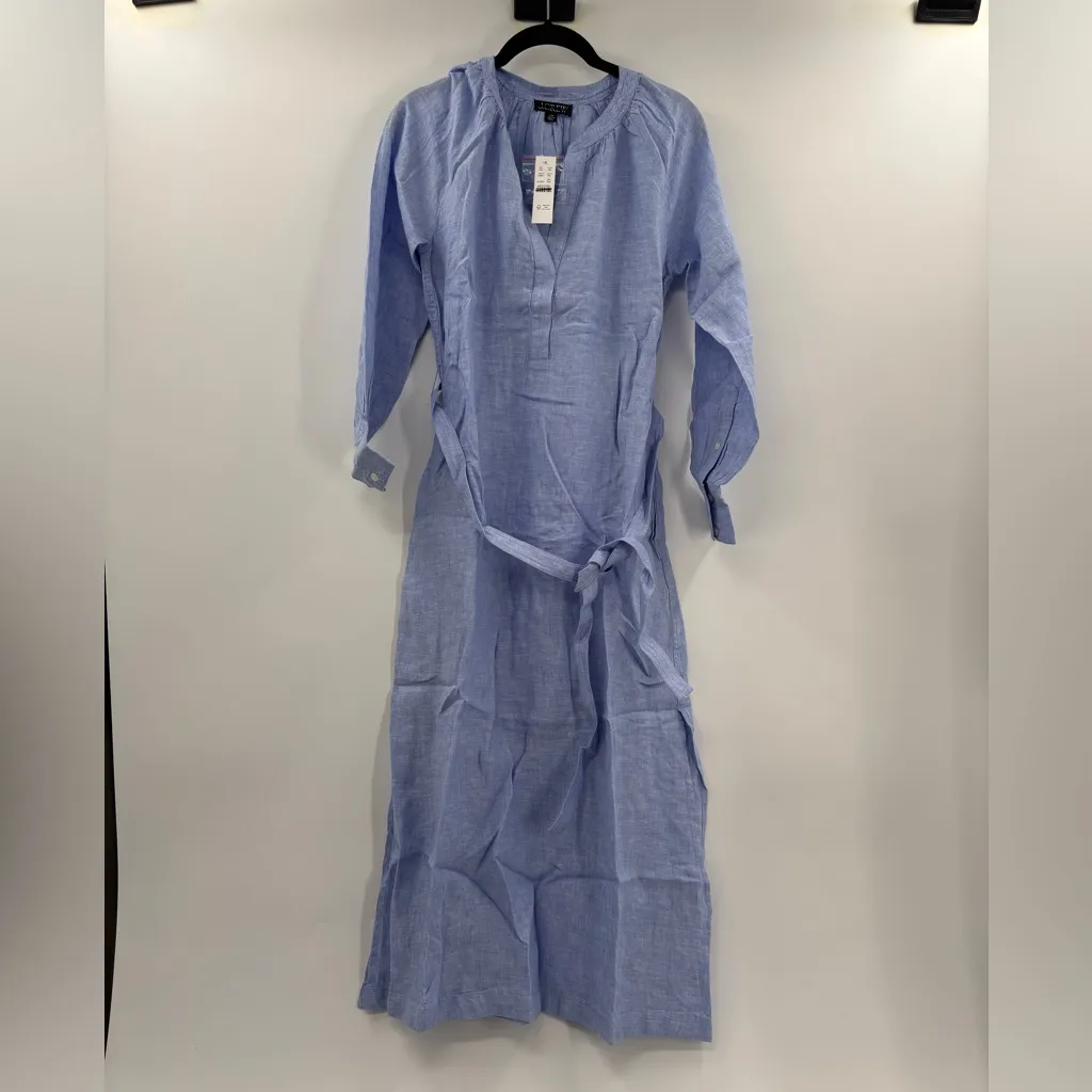 J.Crew Petite Cabana Dress In Linen XS-Petite - Image 4