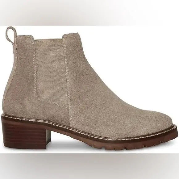 Steve Madden Dorothea Chelsea Ankle Boots Mushroom Gray Suede Size 7 Booties - Image 4