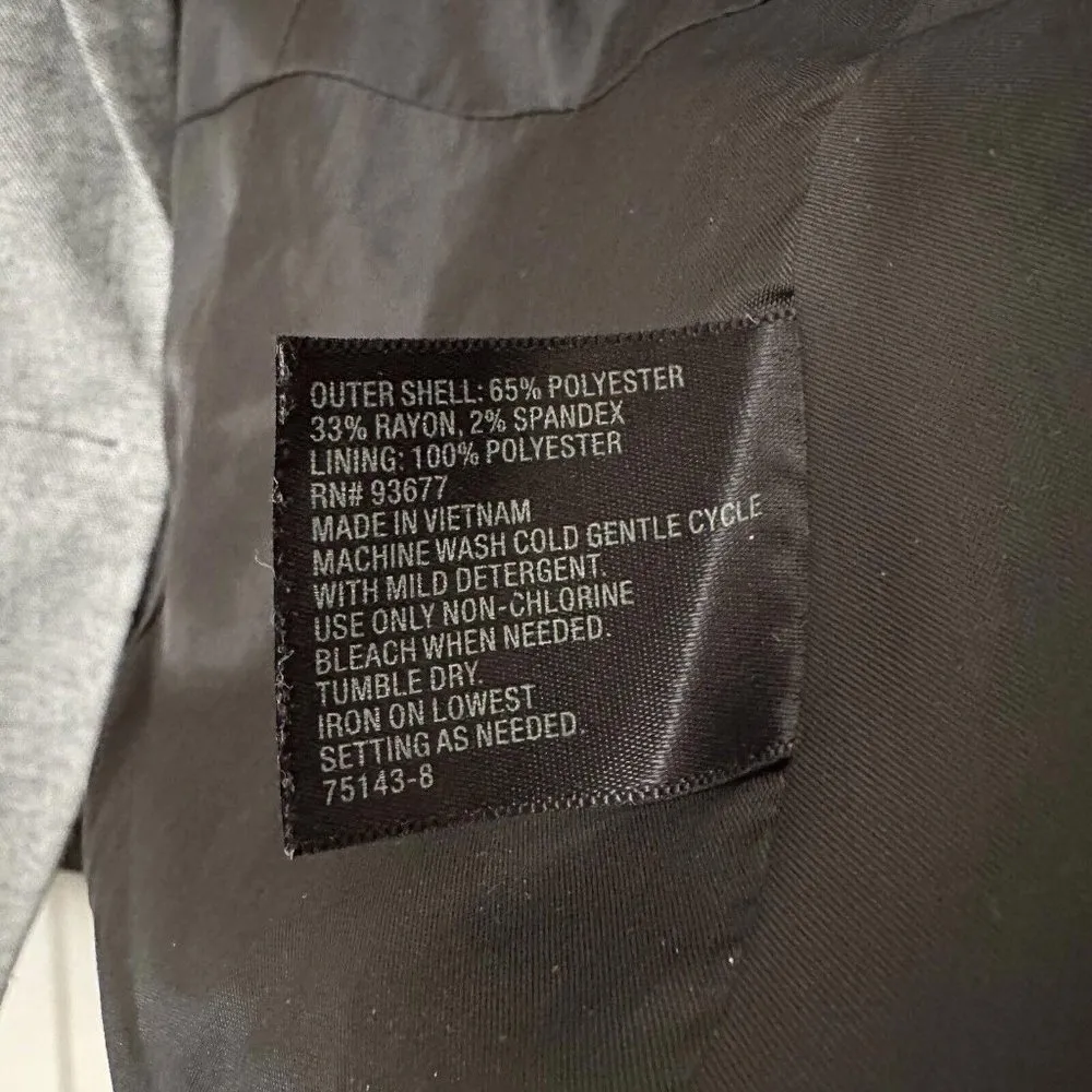 Women’s Worthington Grey Blazer Jacket Size 10 - Image 5